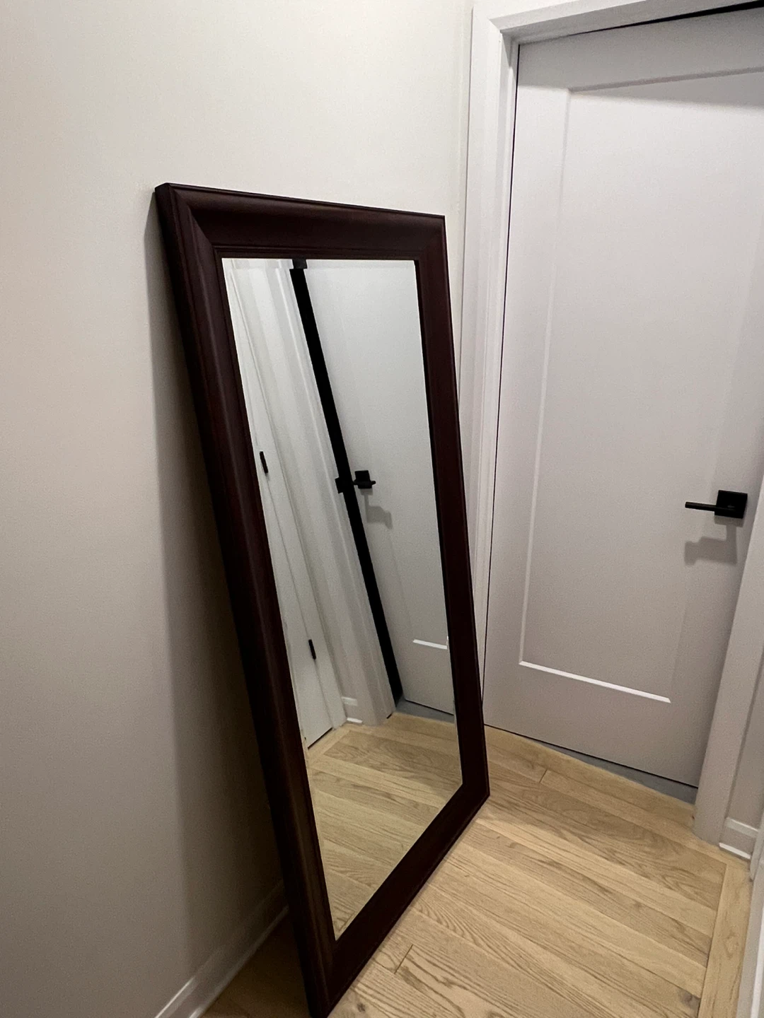 Dark Wood Framed Full Length Mirror