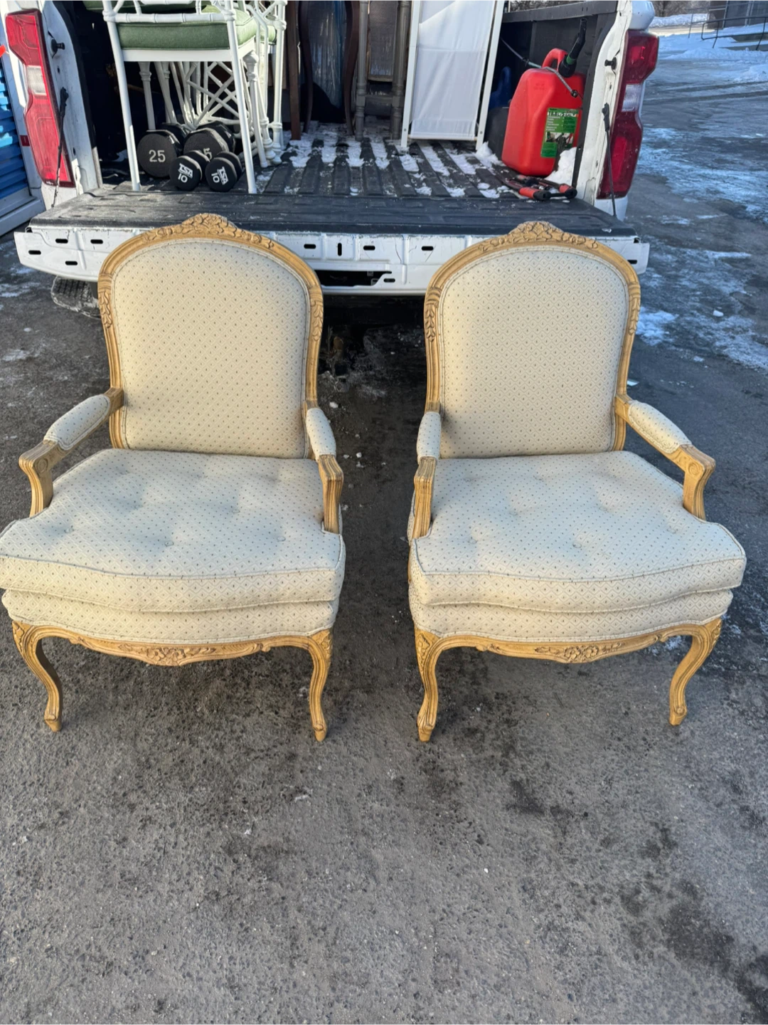 Pair of French Style Accent Chairs