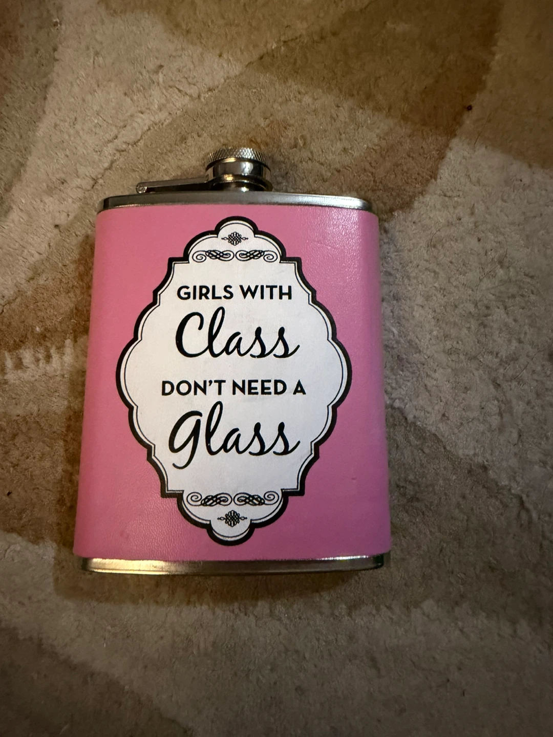 Wink Pink Flask –  7oz Stainless Steel