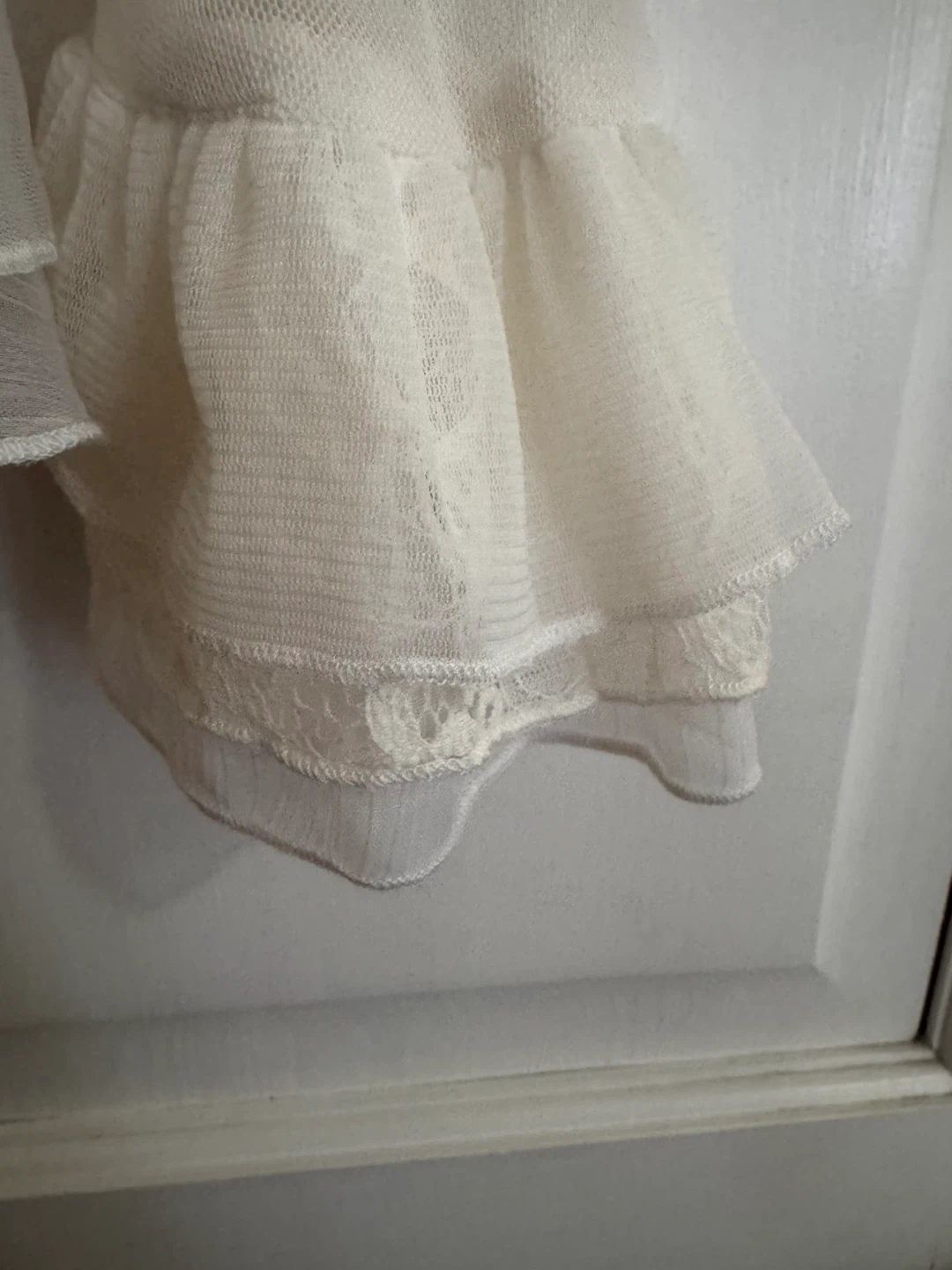 Pretty Angel Ivory Lace & Pearl Embellished Bolero Shrug - photo 3