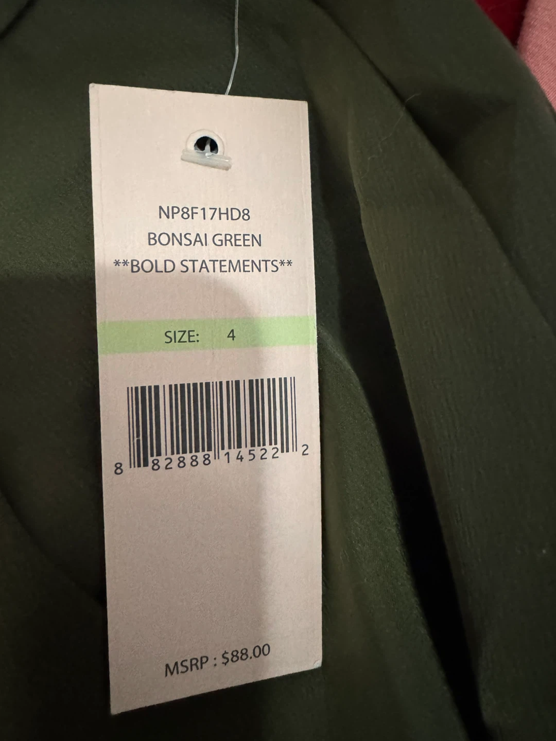 Bold Statements Bonsai Green Wide Leg Pants Size 4 - photo 5