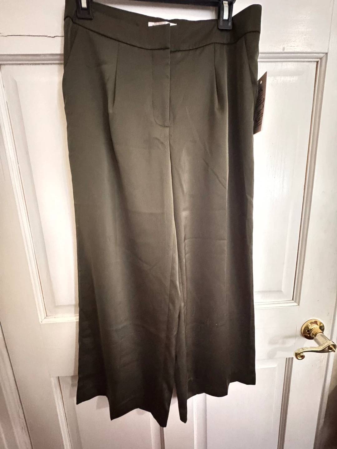 Bold Statements Bonsai Green Wide Leg Pants Size 4 - photo 2