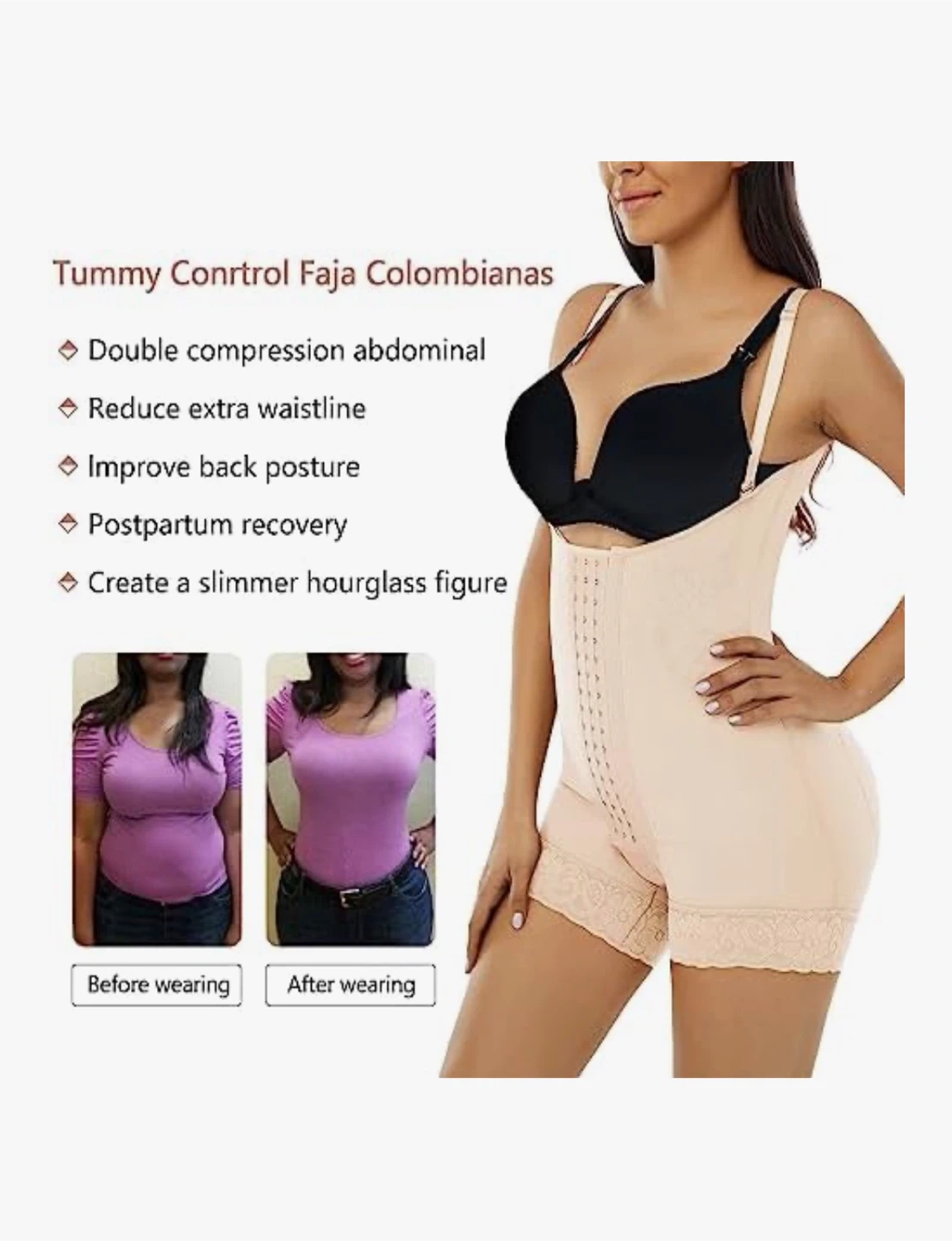 NEW! Tummy Control High Compression Butt Lifter Shapewear - photo 5