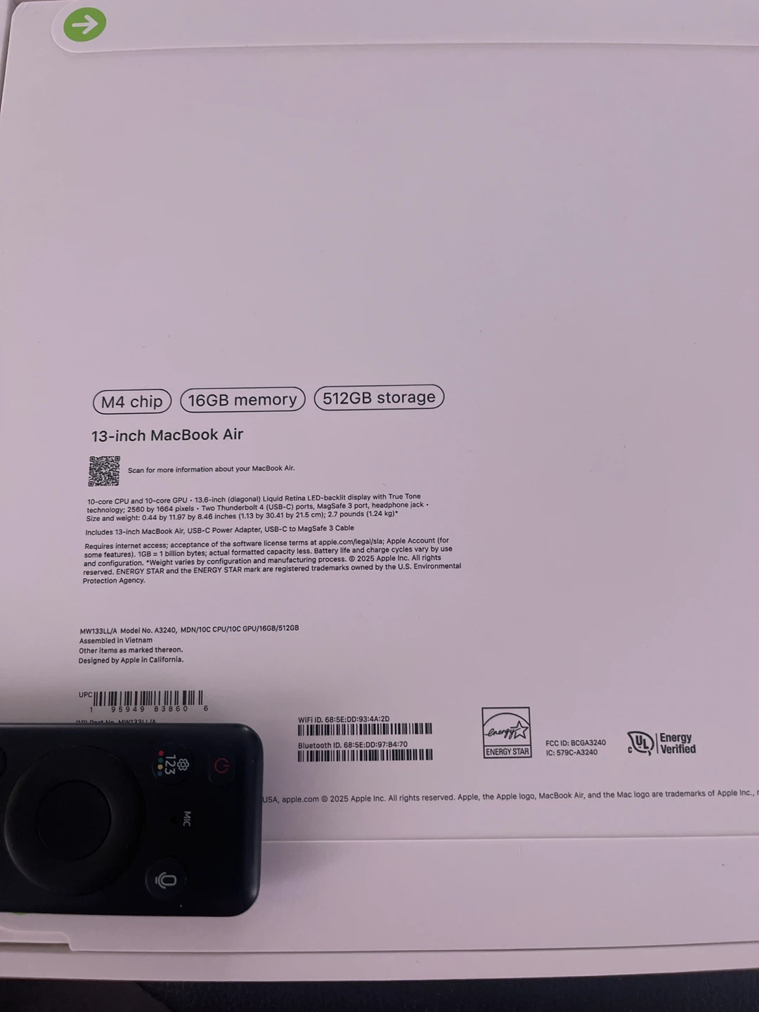 Apple MacBook Air M4 512GB 13-inch Midnight - photo 2