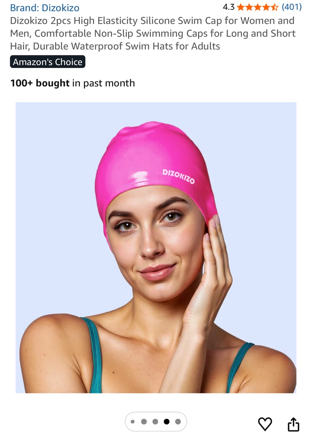 Dizokizo Silicone Swim Cap - photo 2