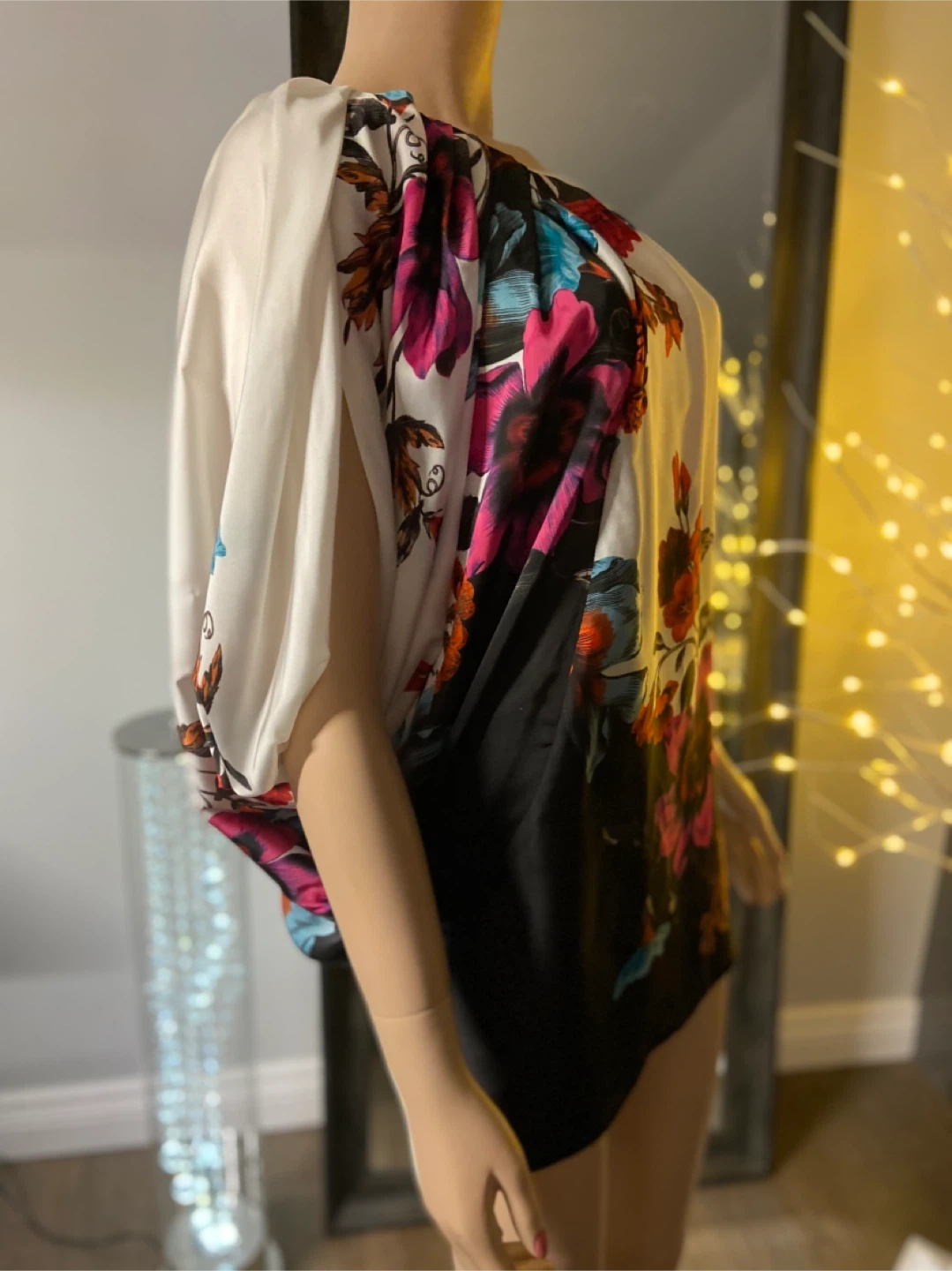 NWT: Aqua One-Shoulder Floral Print Mini Dress 0 - photo 5