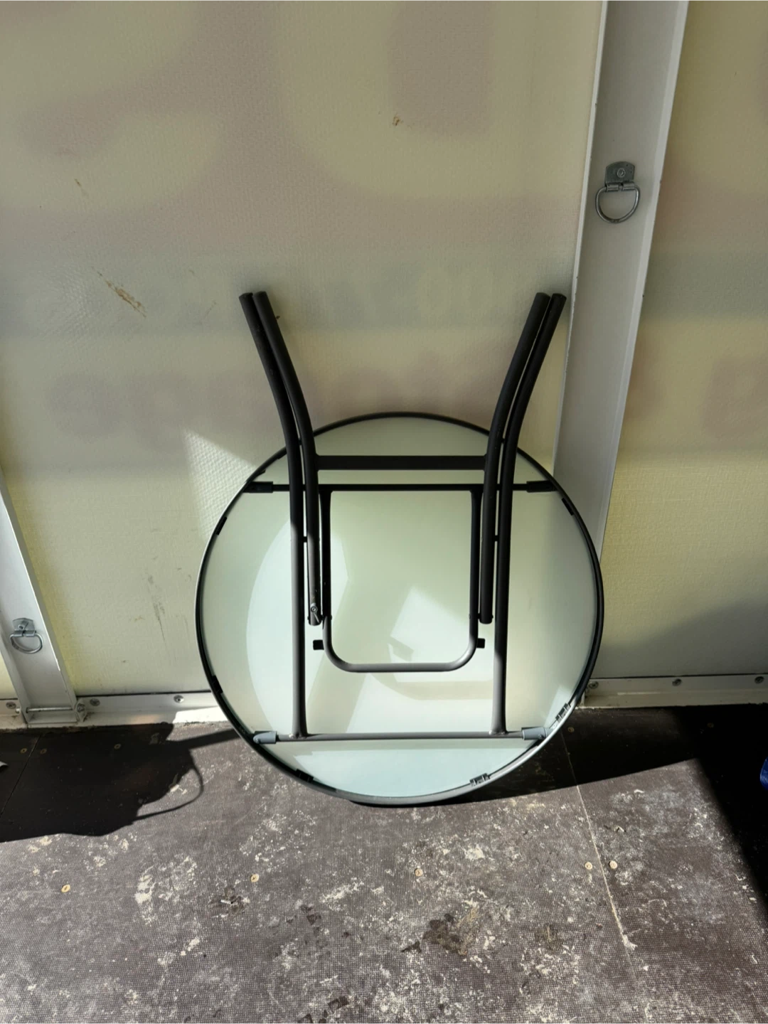 Round Glass Top Folding Table - photo 4