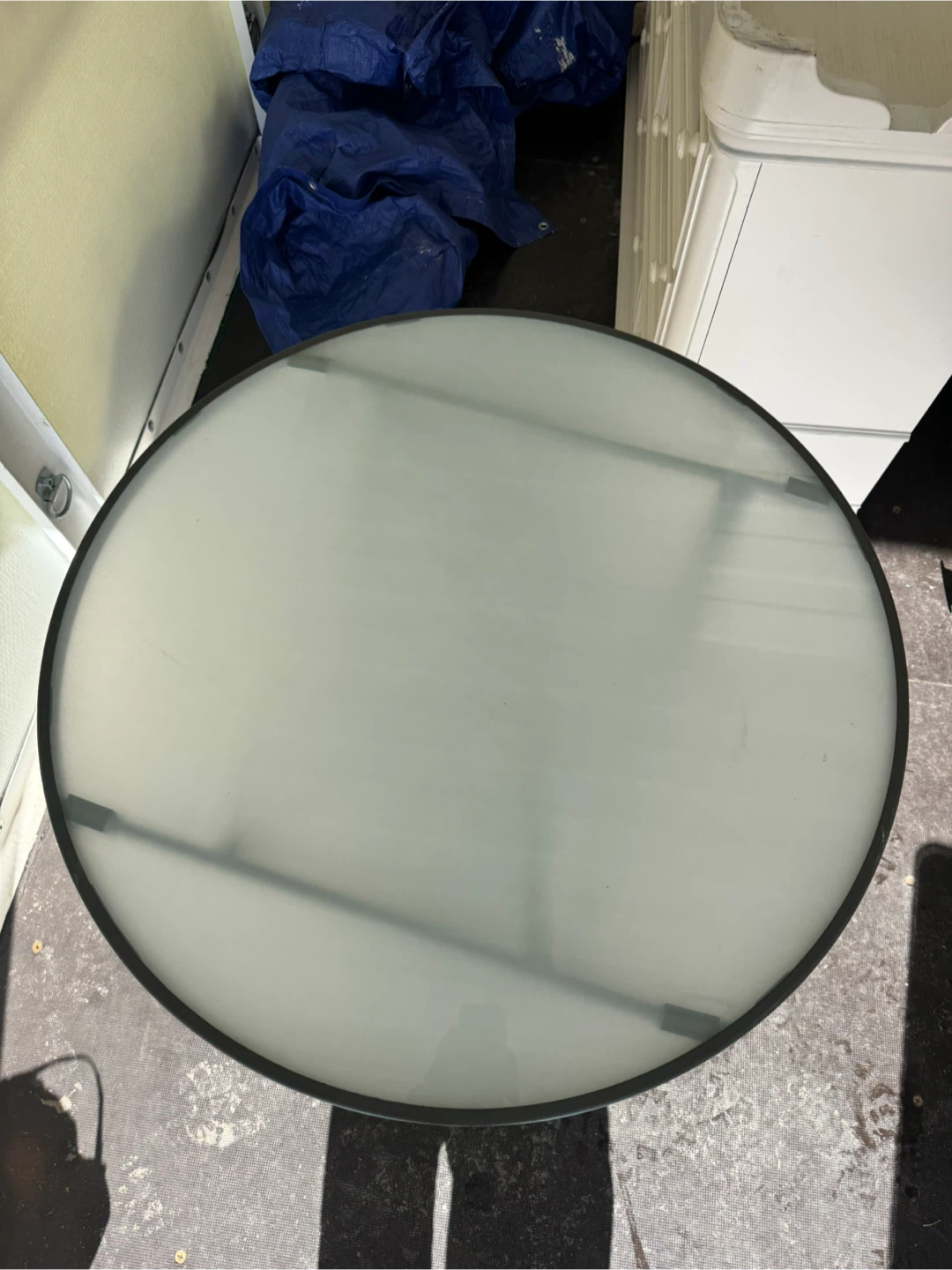 Round Glass Top Folding Table - photo 2