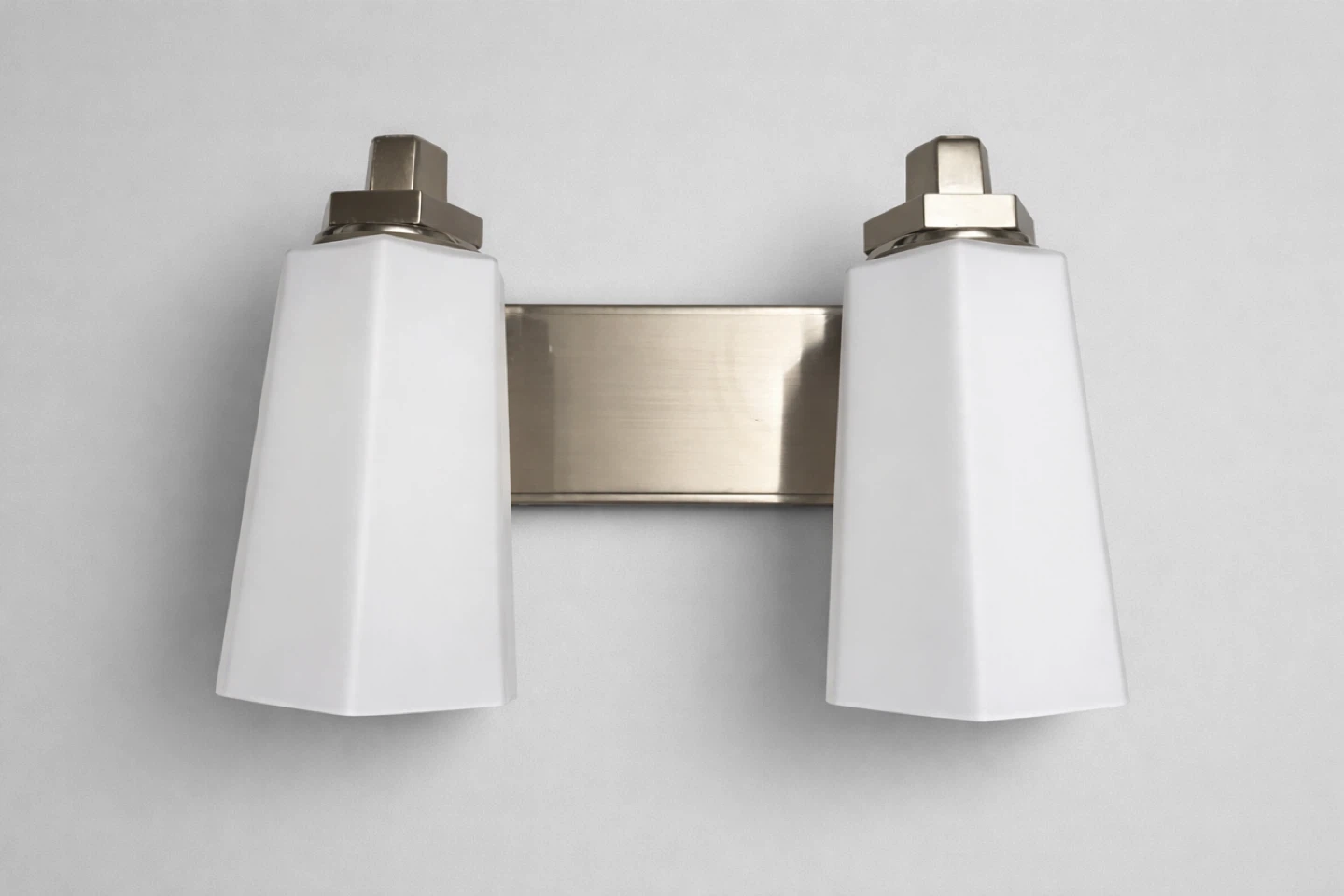 Restoration Hardware Brushed Nickel 2-Light Vanity Sconce