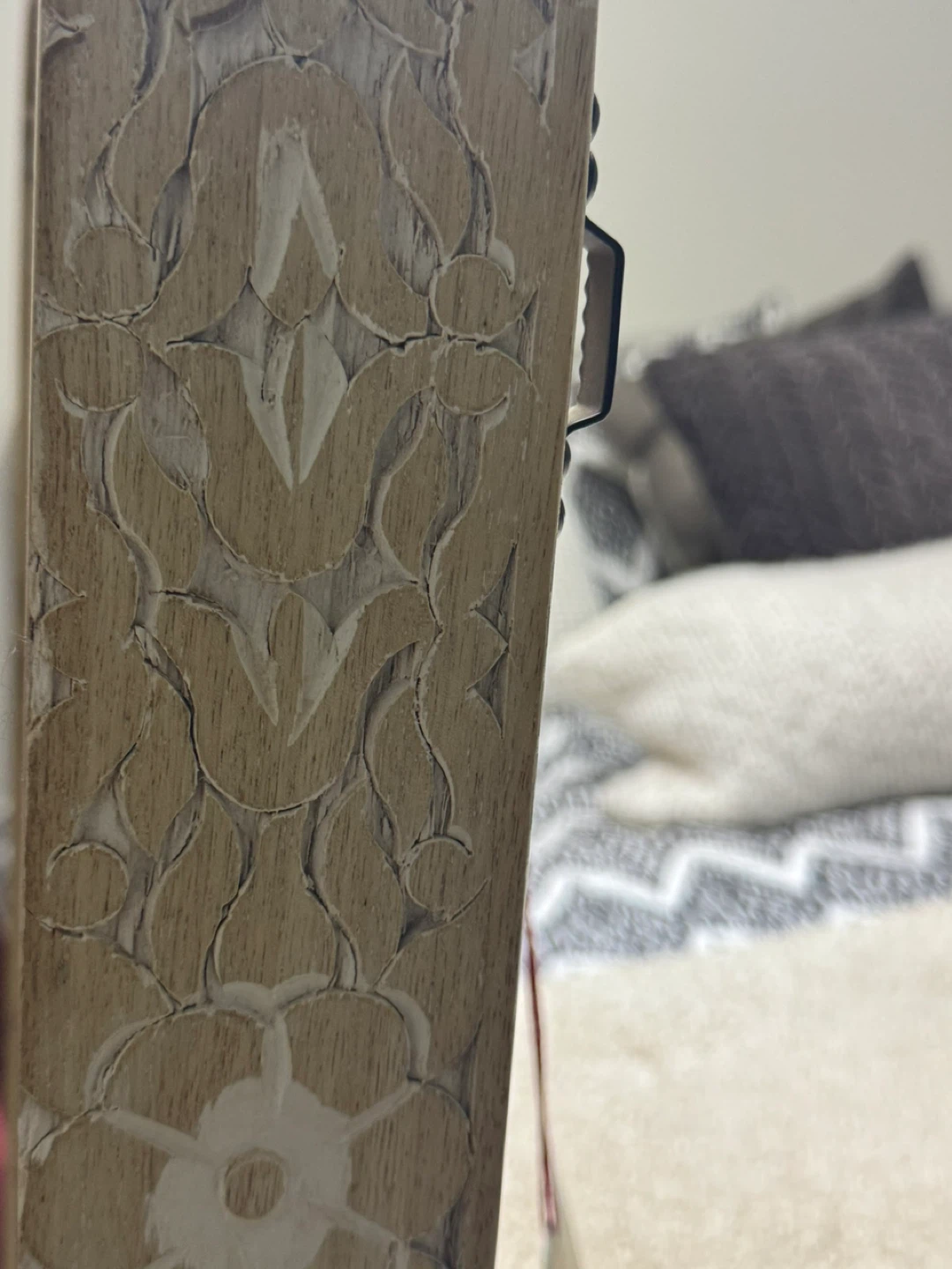 Carved Wood Full Length Mirror - photo 2