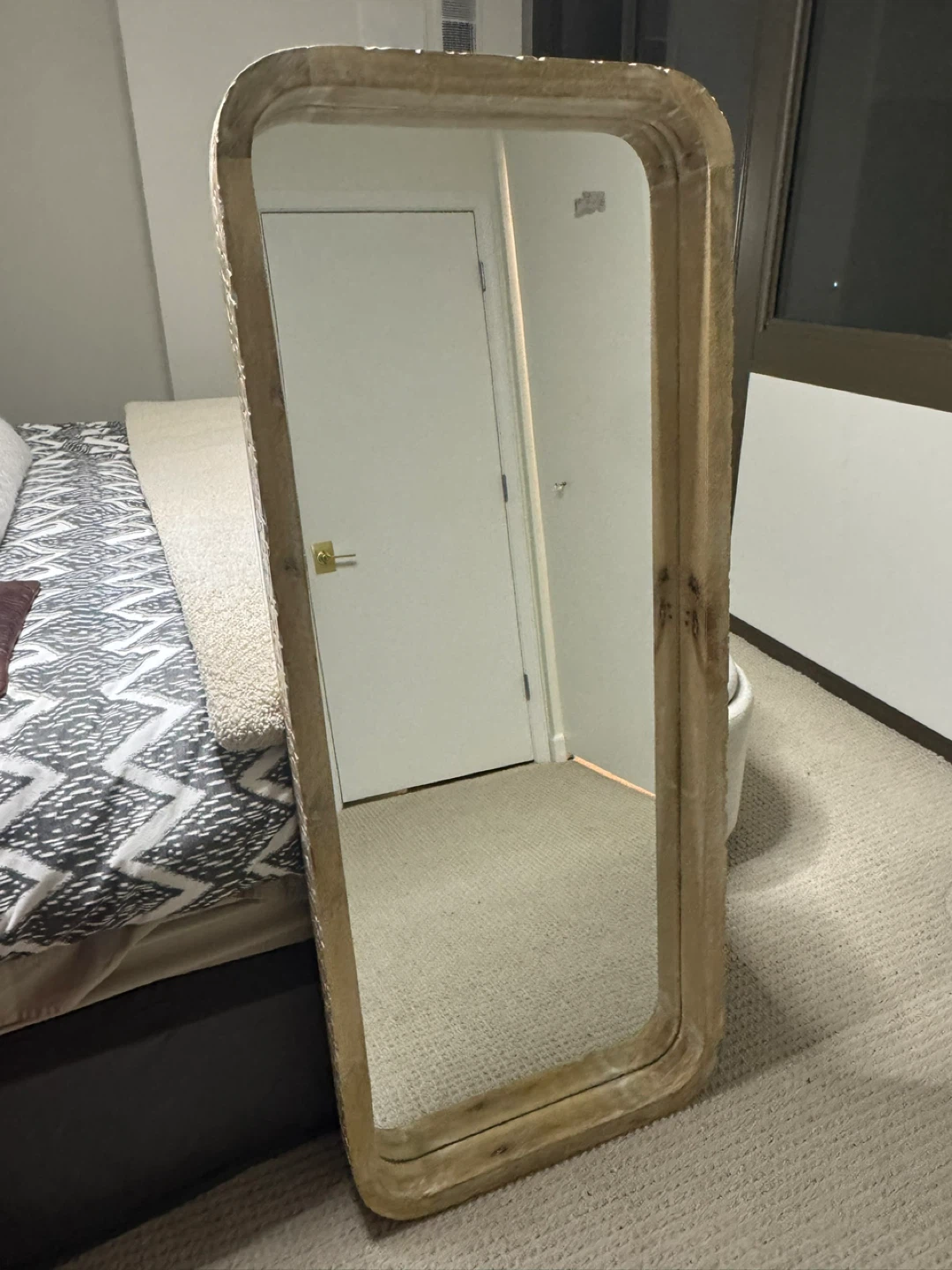 Carved Wood Full Length Mirror