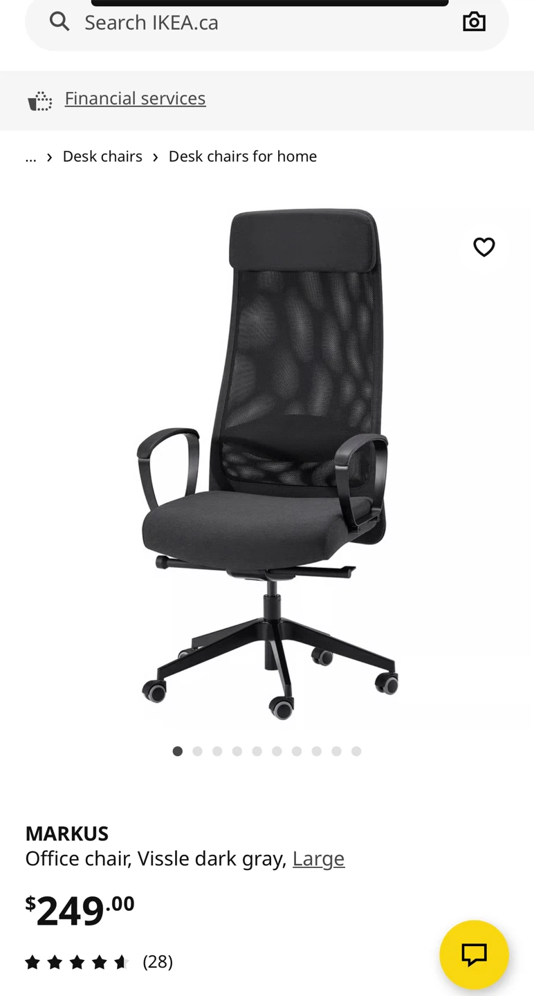 IKEA MARKUS Office Chair - Vissle Dark Grey- like new - photo 4