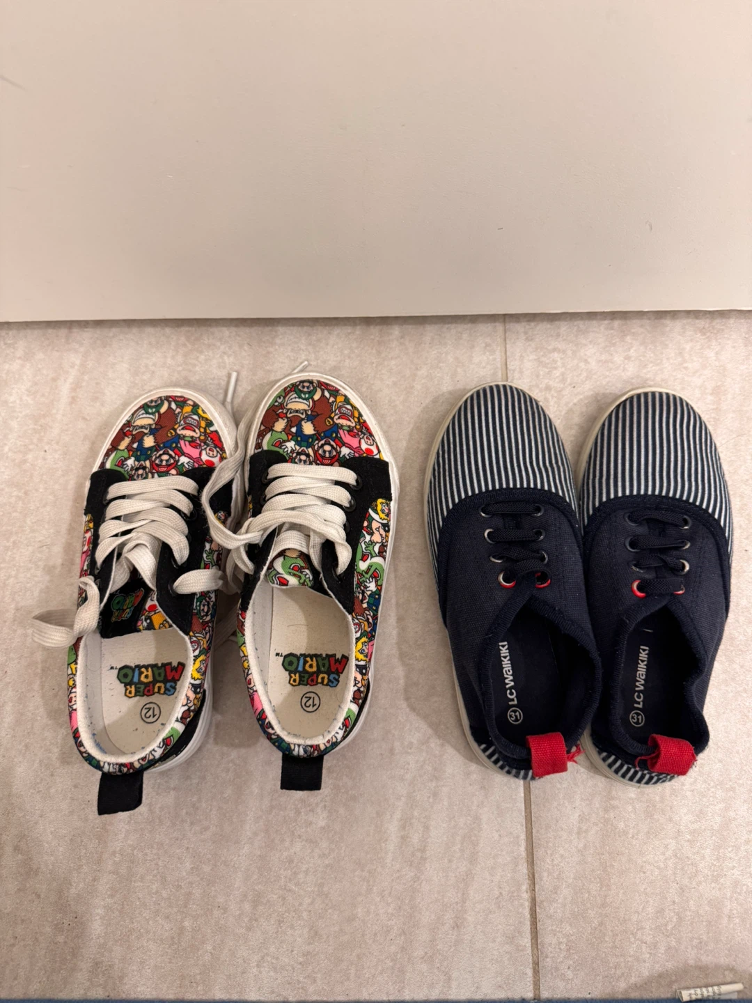 LC Waikiki & Super Mario Kids Shoes Bundle - Size 31 & 12