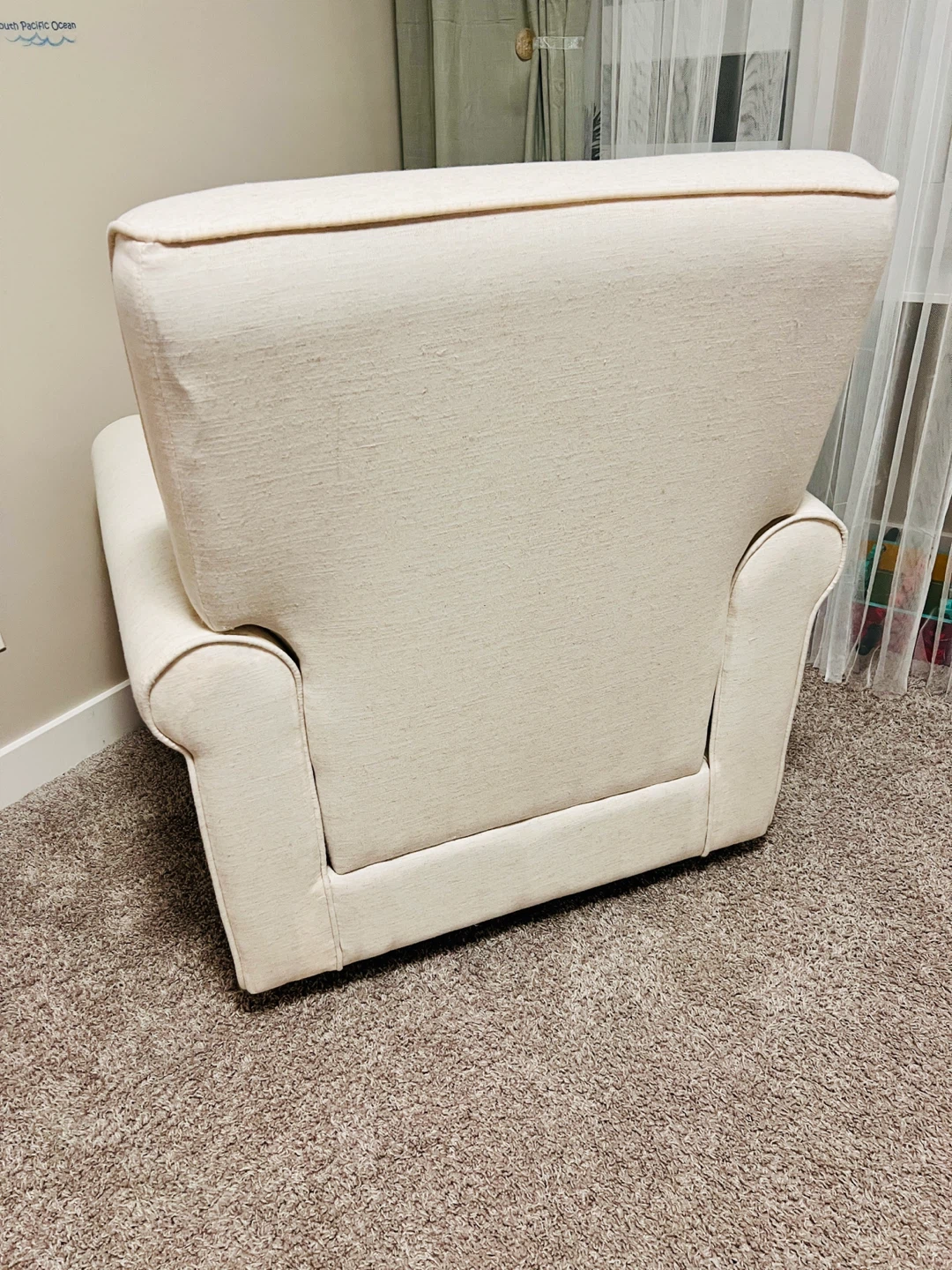 Cream Upholstered Accent Chair - photo 3