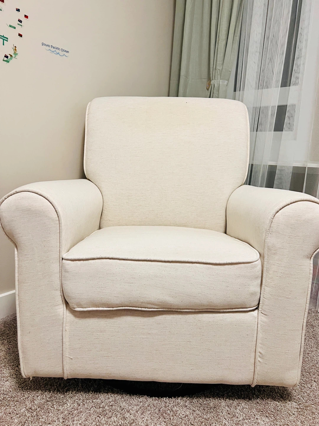 Cream Upholstered Accent Chair - photo 2