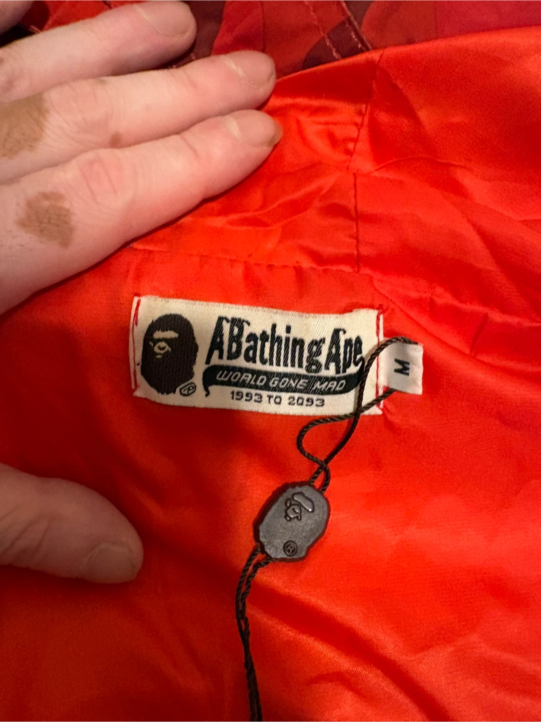 A Bathing Ape Red Camo Shark Full Zip Hoodie Jacket - photo 2