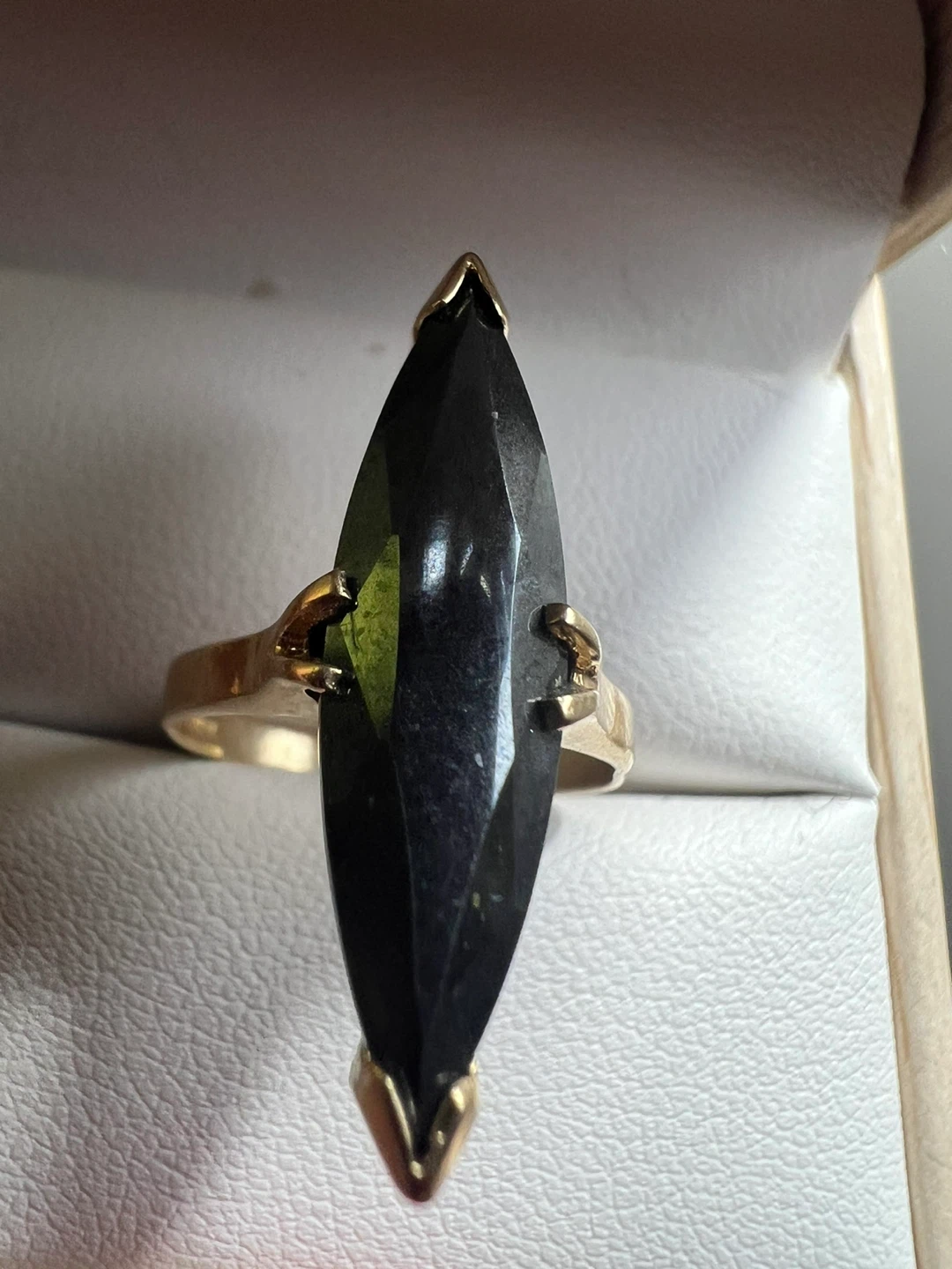 Gold Marquise Cut Black Alaskan Ring - photo 2