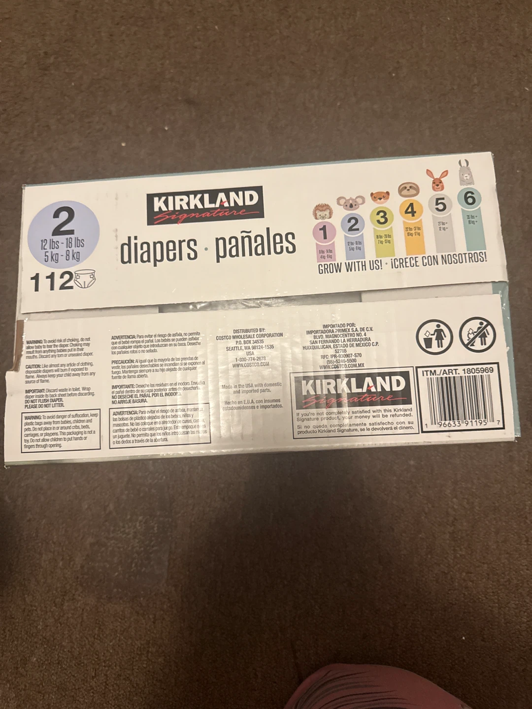 Kirkland Signature Size 2 Diapers, 112 Count - photo 2