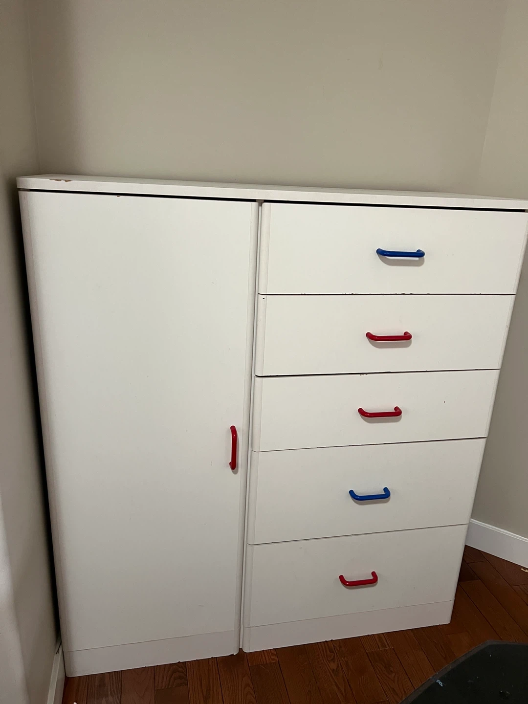White Dresser with Cabinet