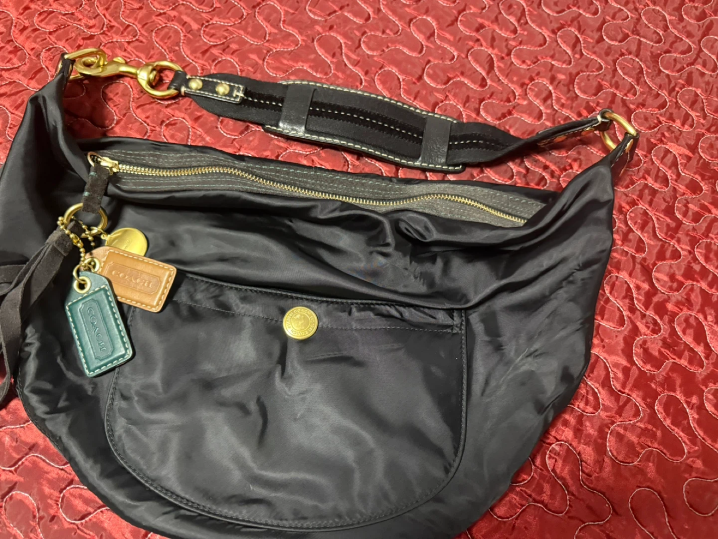 COACH Black Nylon Hobo Bag - photo 4