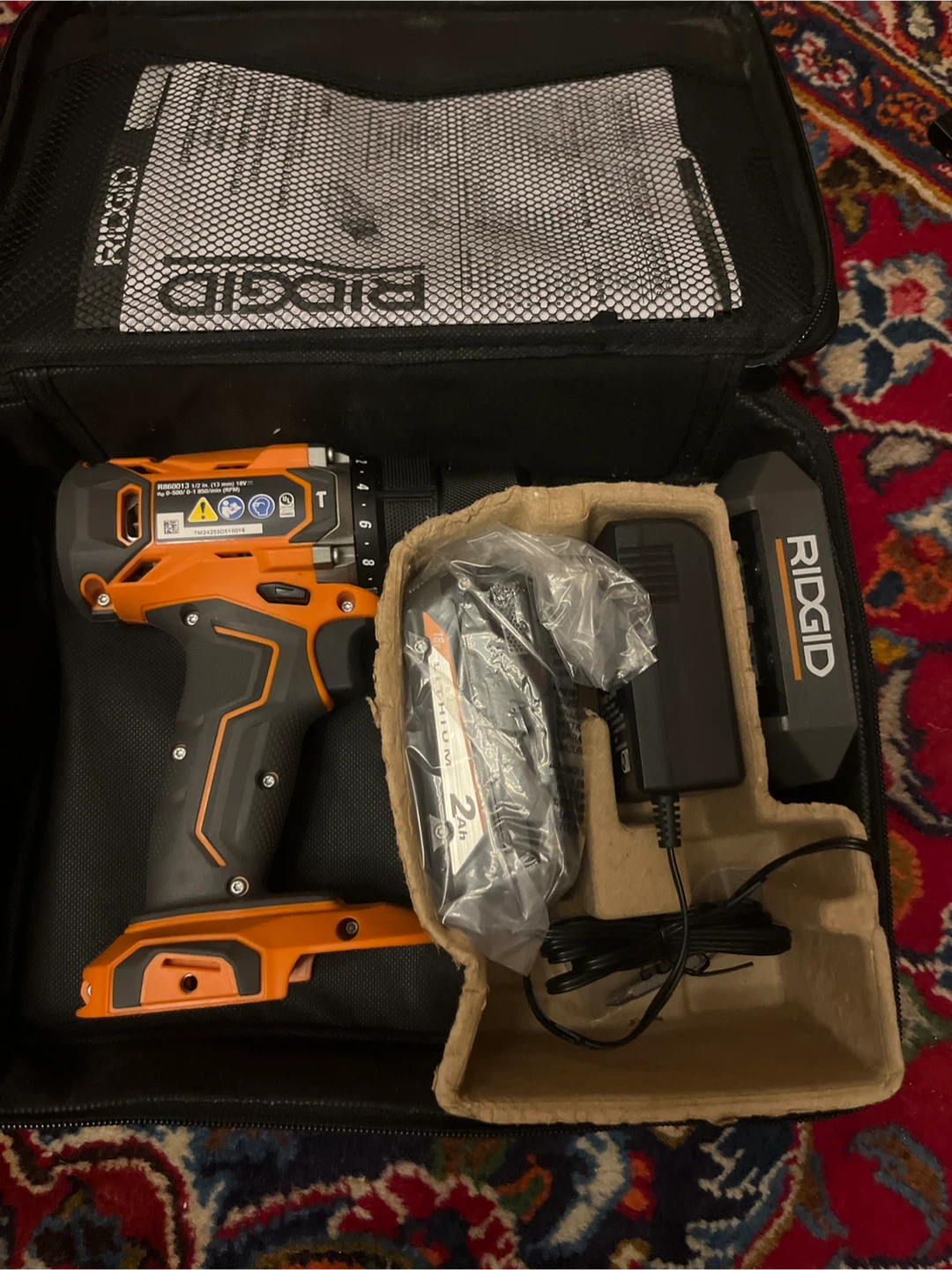 BRAND NEW RIDGID 18V 1/2 in. Hammer Drill Kit with 2.0Ah Battery - photo 2