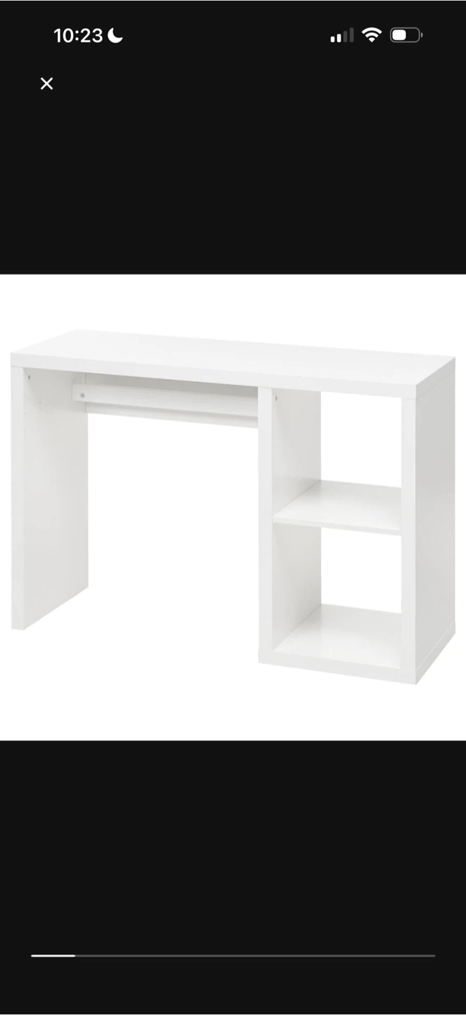 IKEA White Desk with Shelving