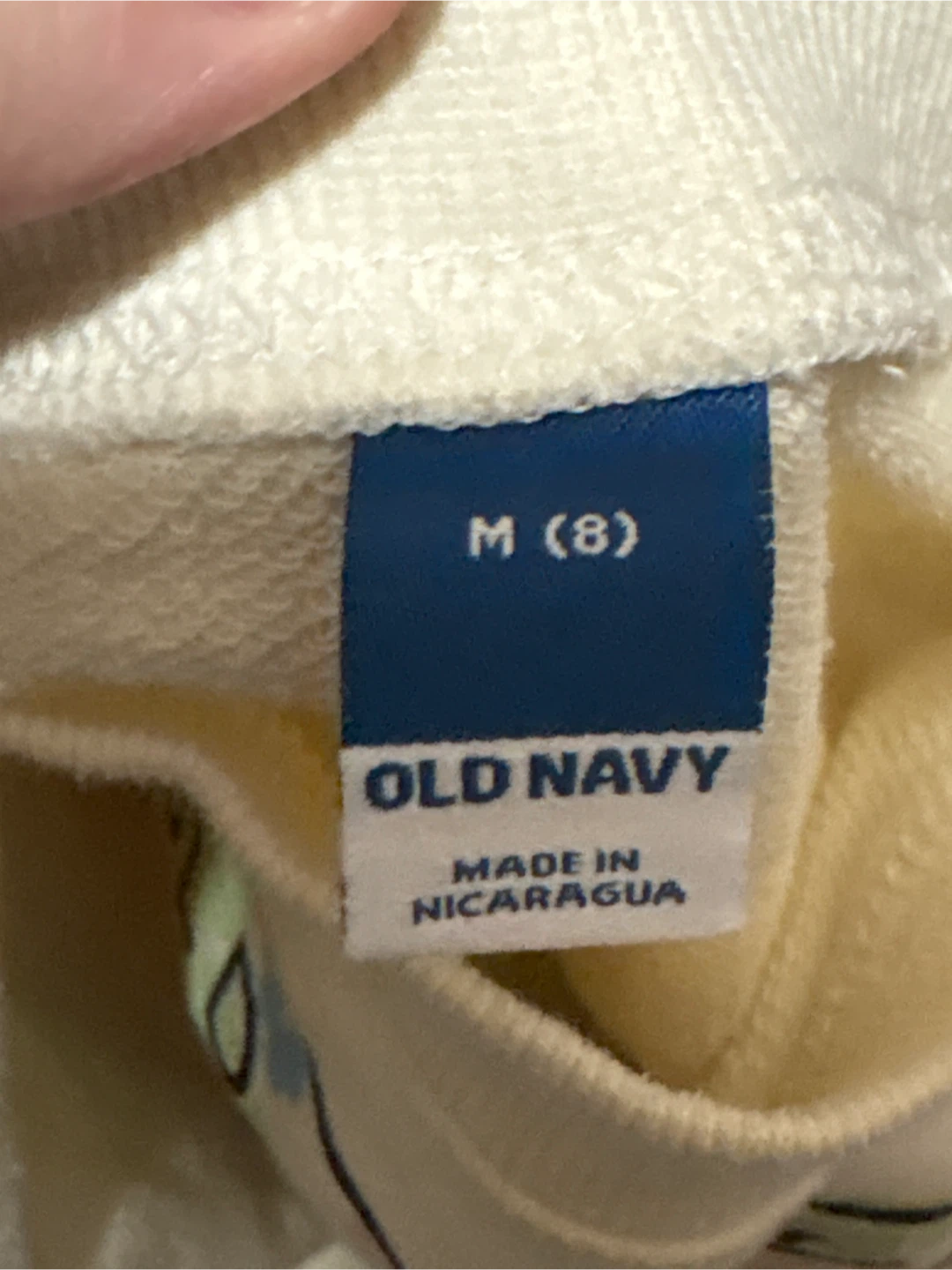 Old Navy Cream Graphic Sweatshirt Size M (8) - photo 3