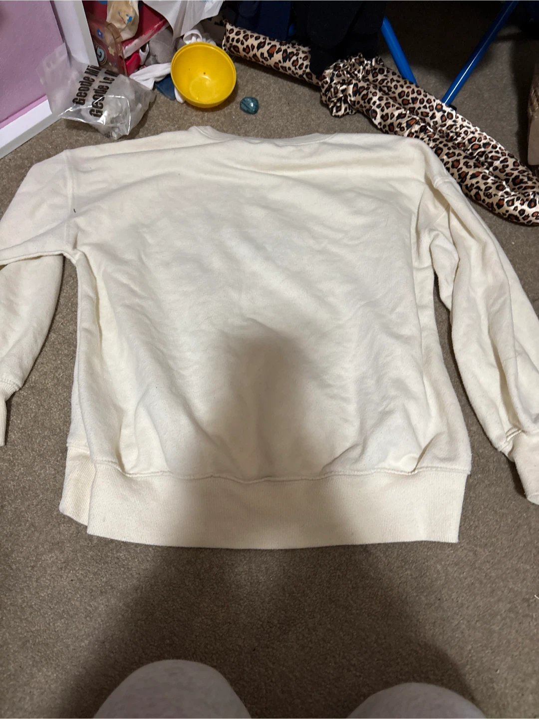Old Navy Cream Graphic Sweatshirt Size M (8) - photo 2