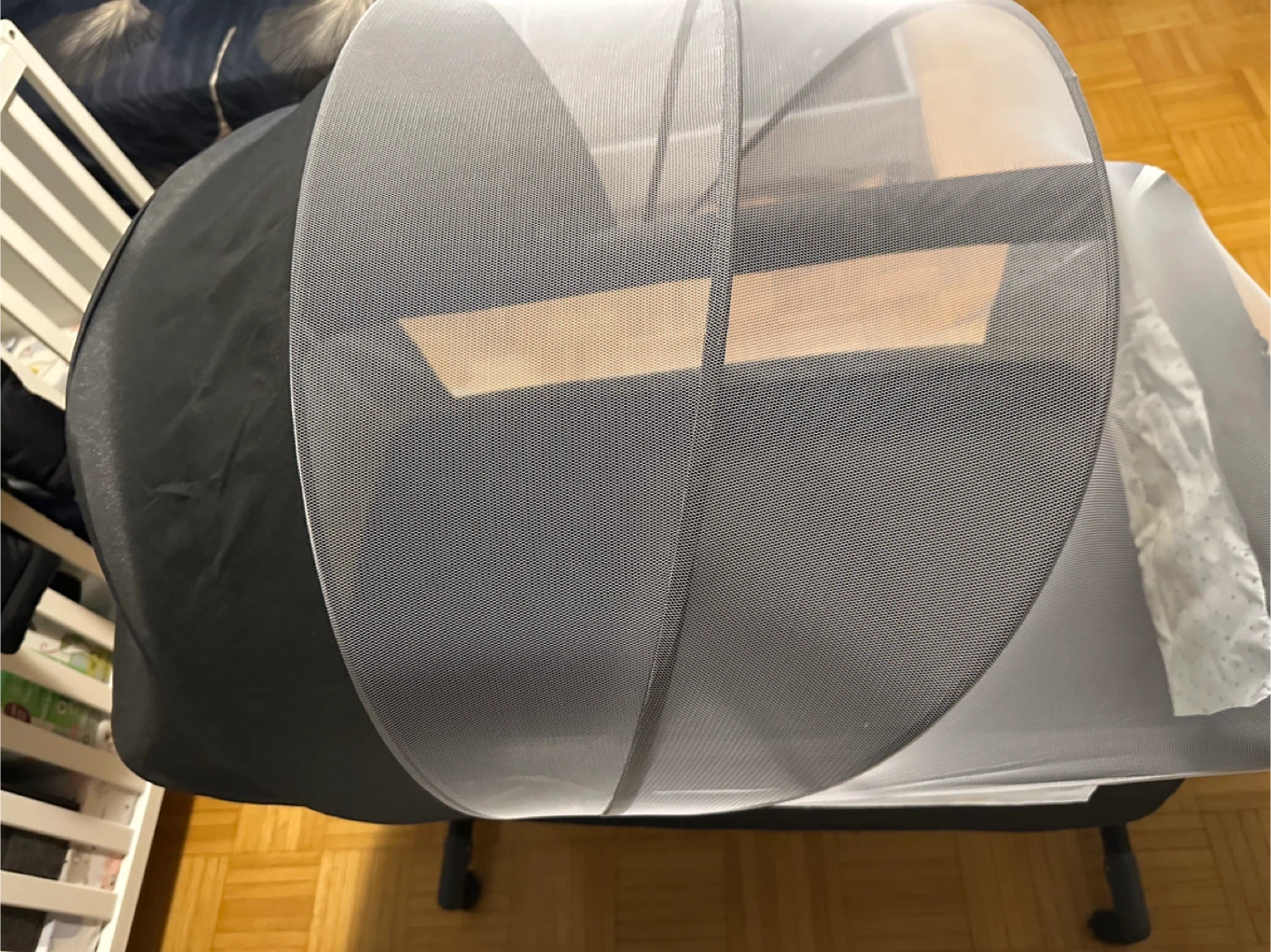 Grey Bassinet with Mosquito Netting - photo 3