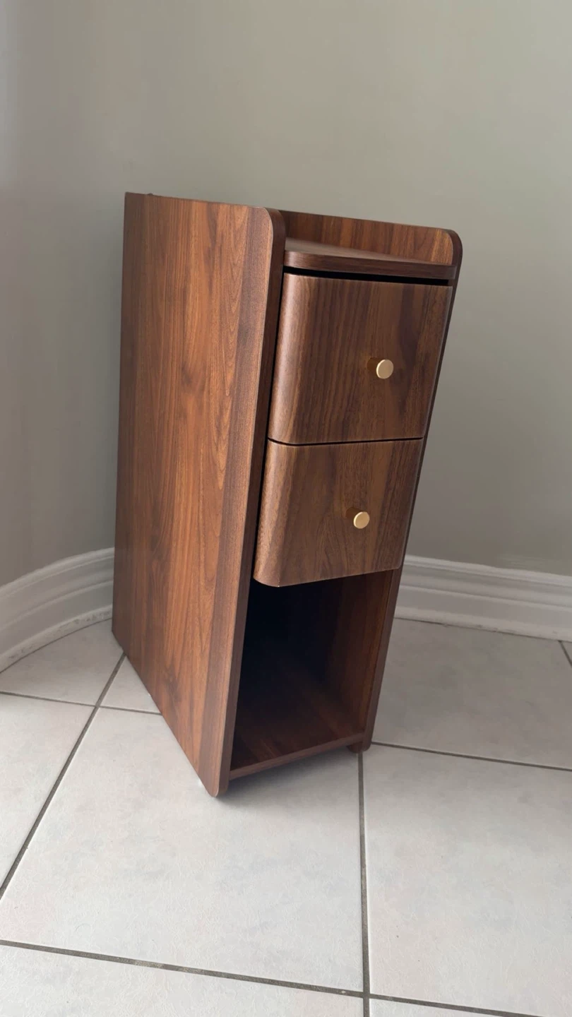 Walnut Side Table with 2 Drawers - photo 4