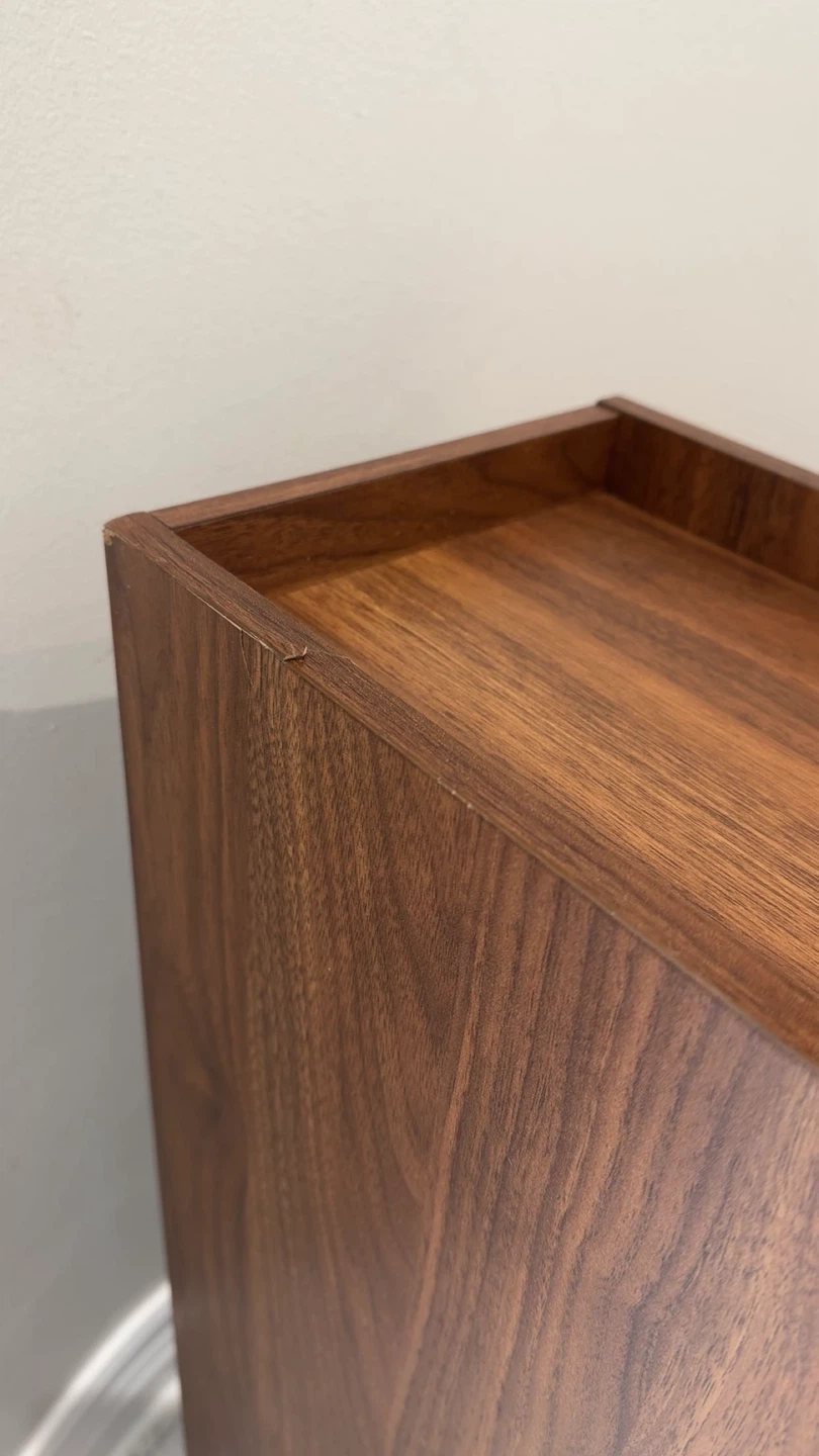 Walnut Side Table with 2 Drawers - photo 5