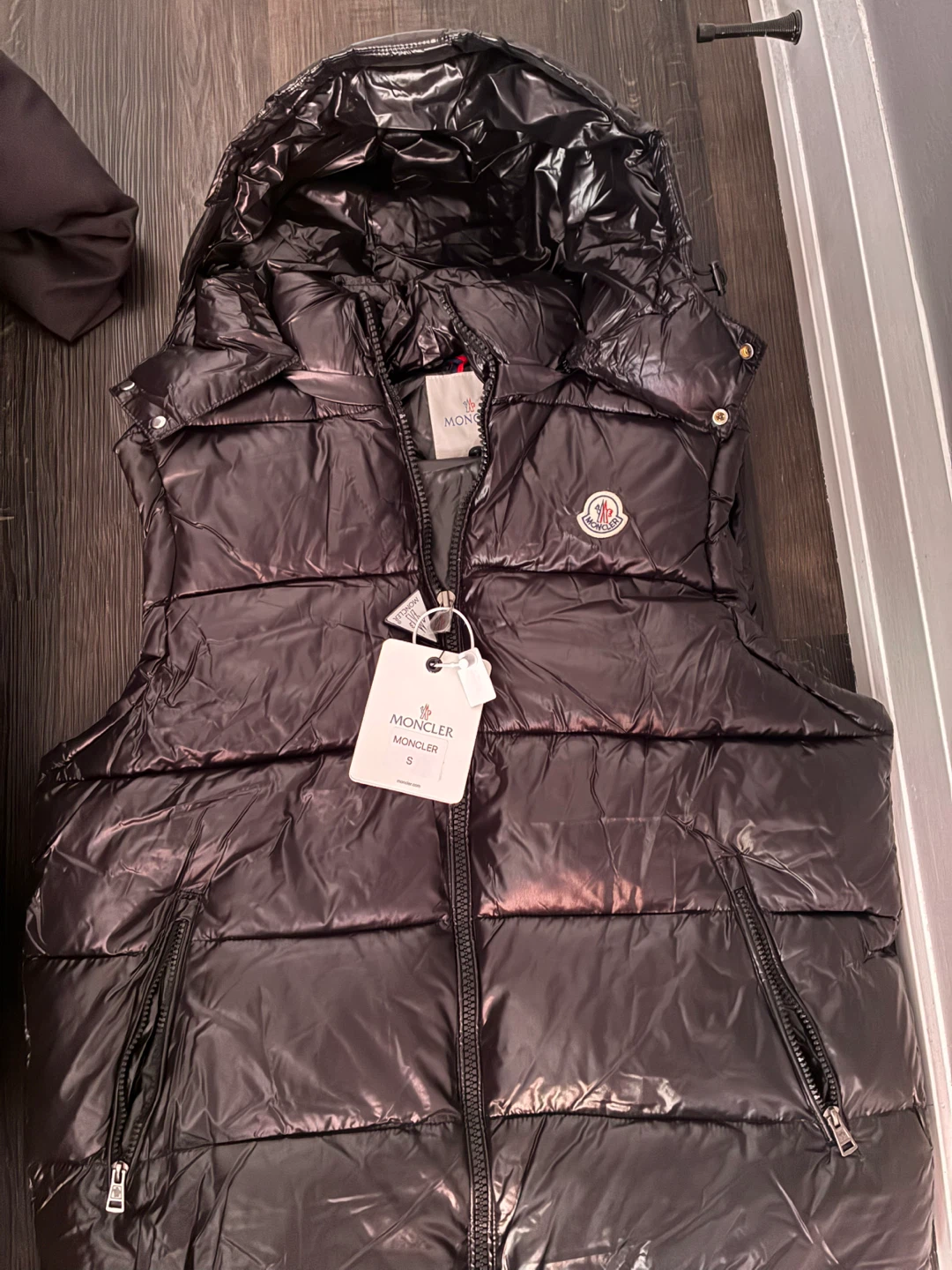 Moncler Black Puffer Vest - Size S