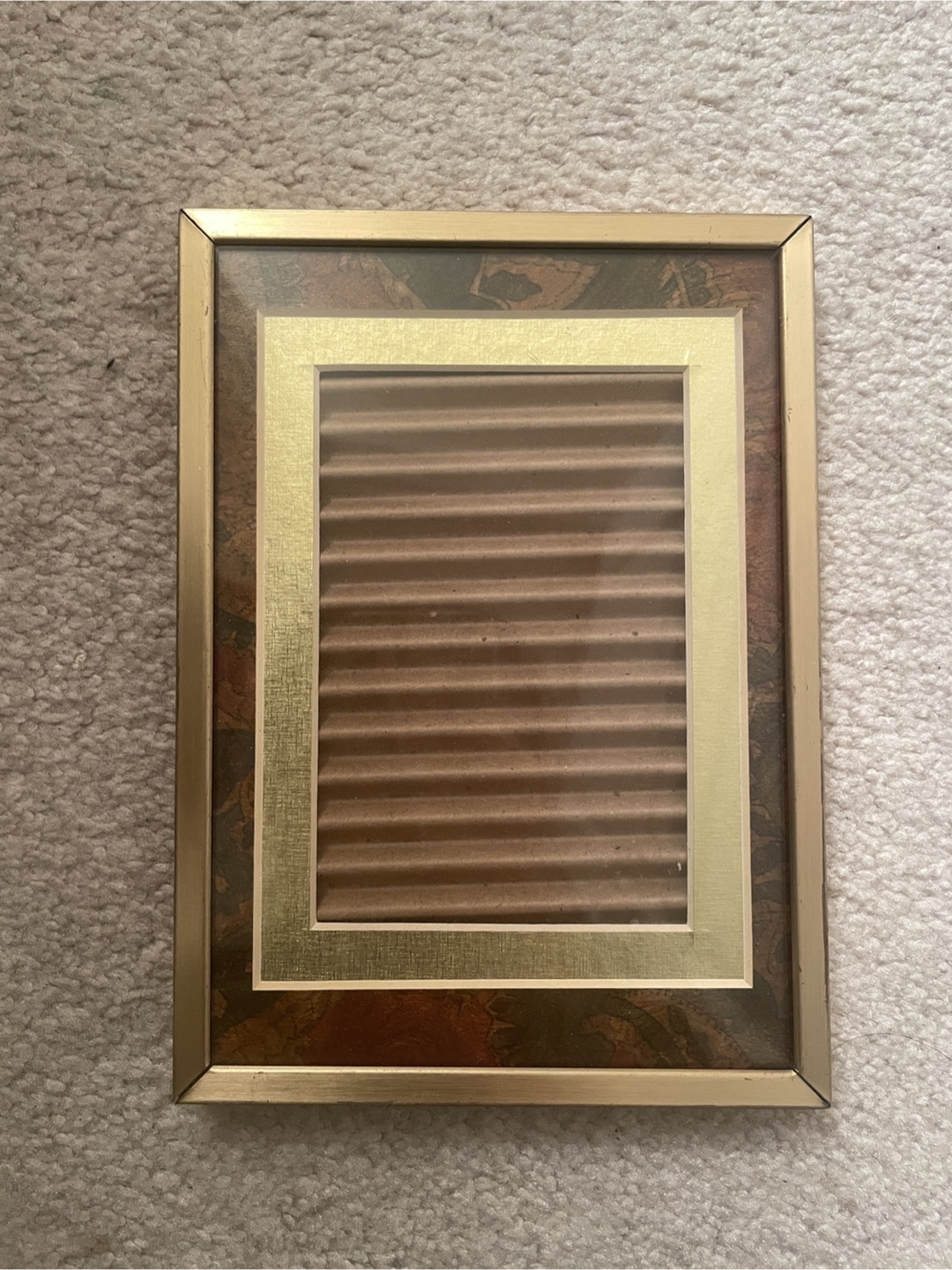 Gold Tone Metal Picture Frame