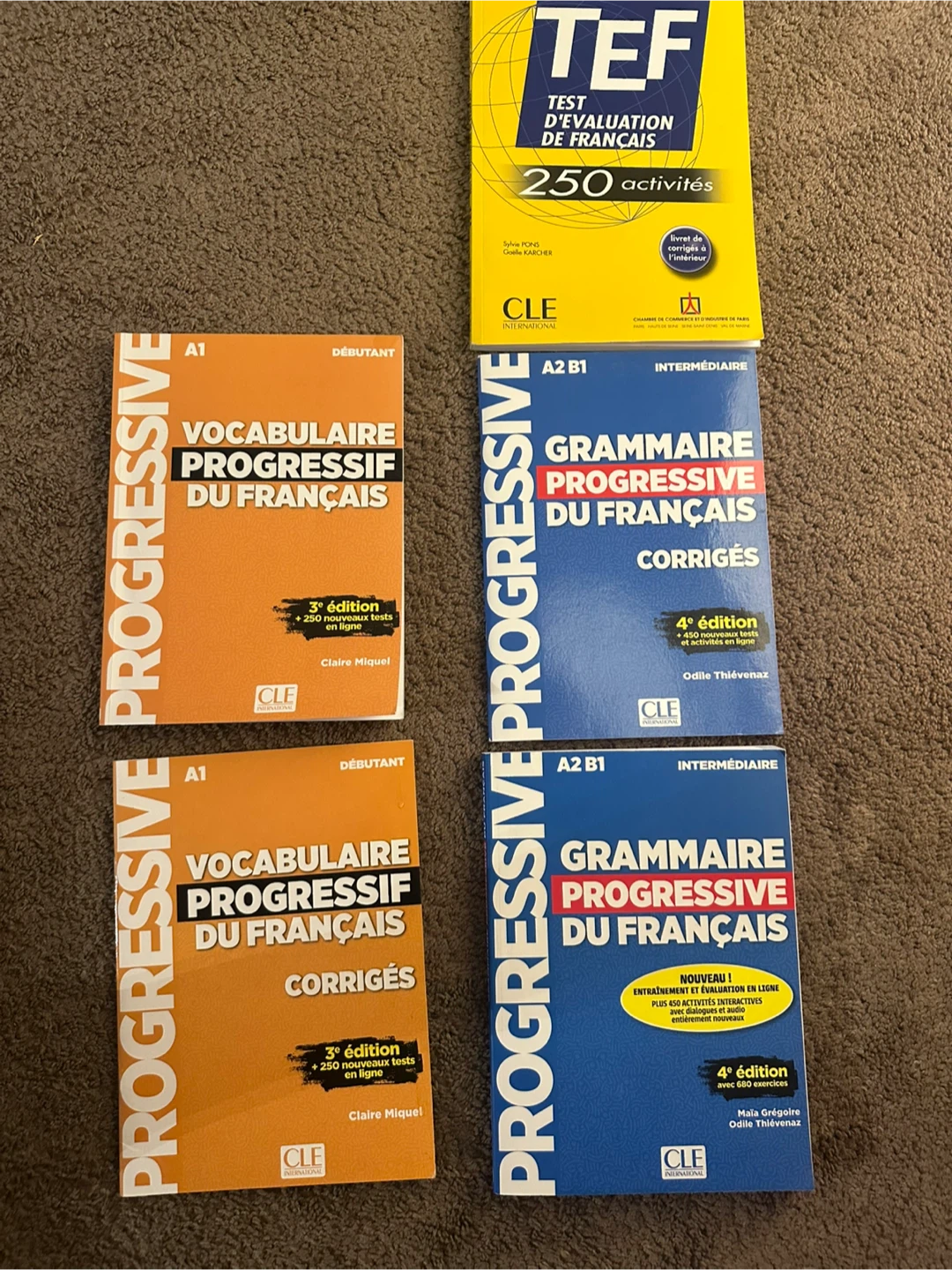 Set of 4 French Language Learning Books - CLE International