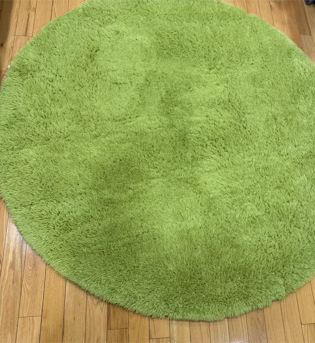 Round Grass Green Shaggy Area Rug 6’ Diameter - photo 2