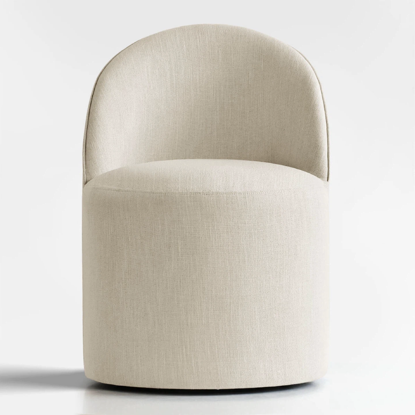 Cream Upholstered Swivel Dining Chair - photo 2