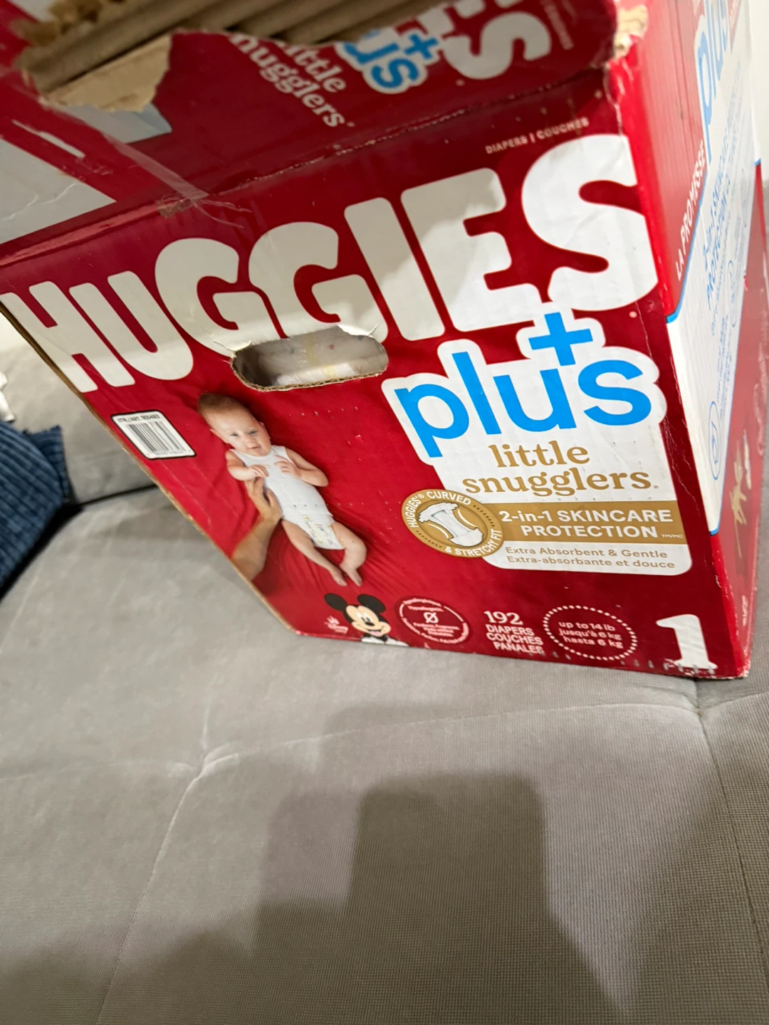 Huggies Plus Little Snugglers Diapers - Size 1 (192 ct)