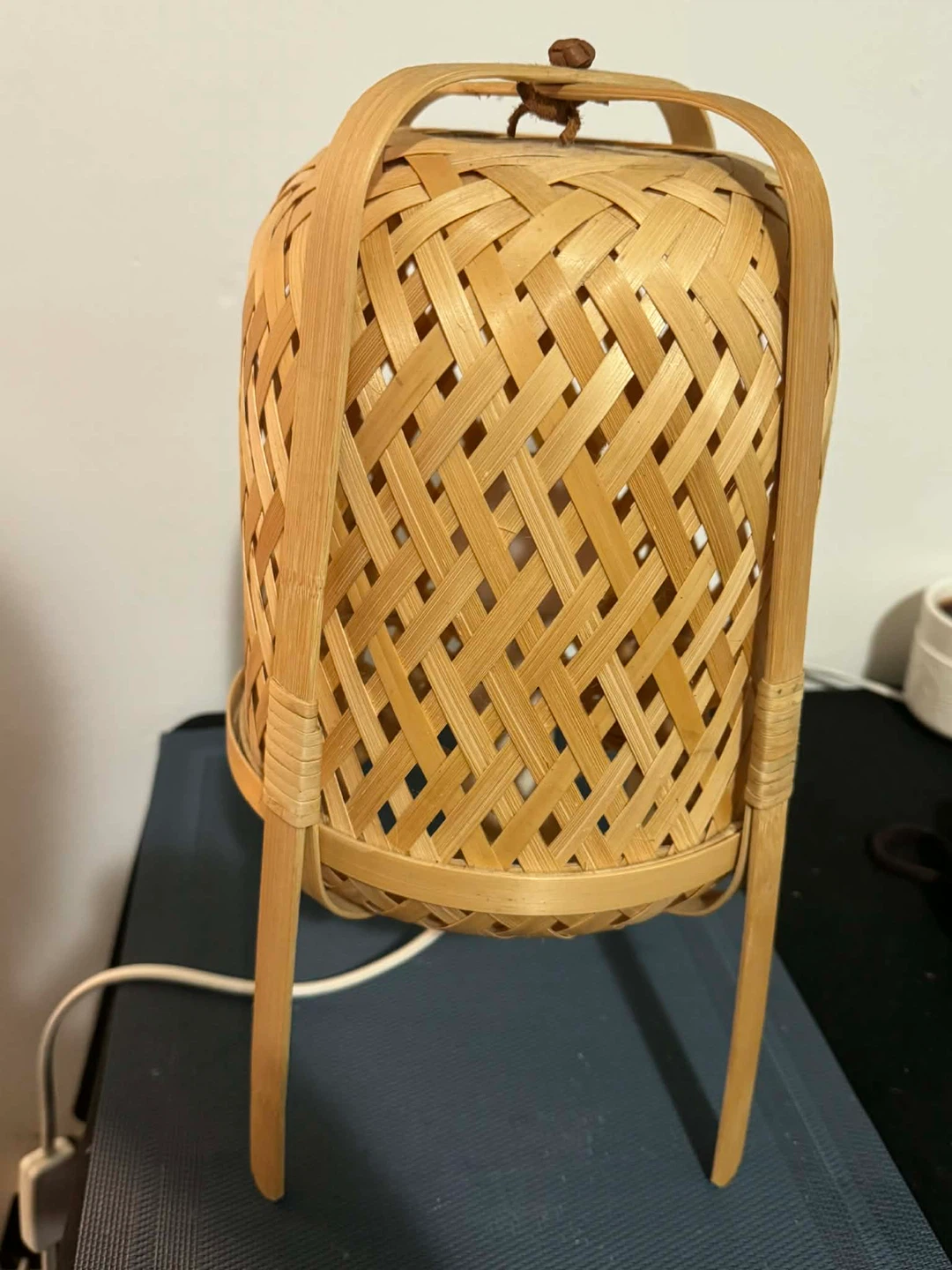 Woven Bamboo Table Lamp - photo 3