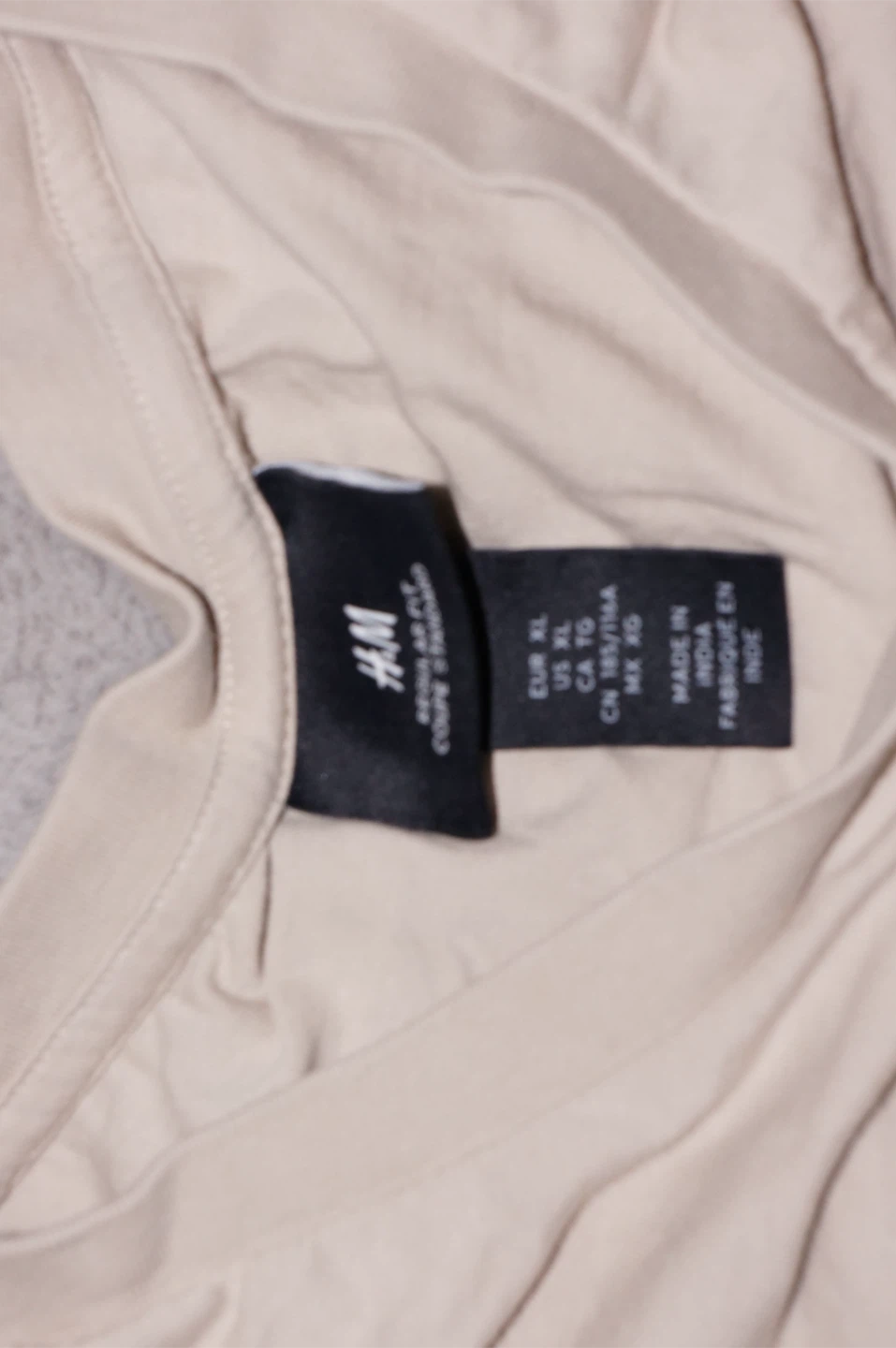 H&M Regular Fit T-Shirt - XL - Beige - photo 3