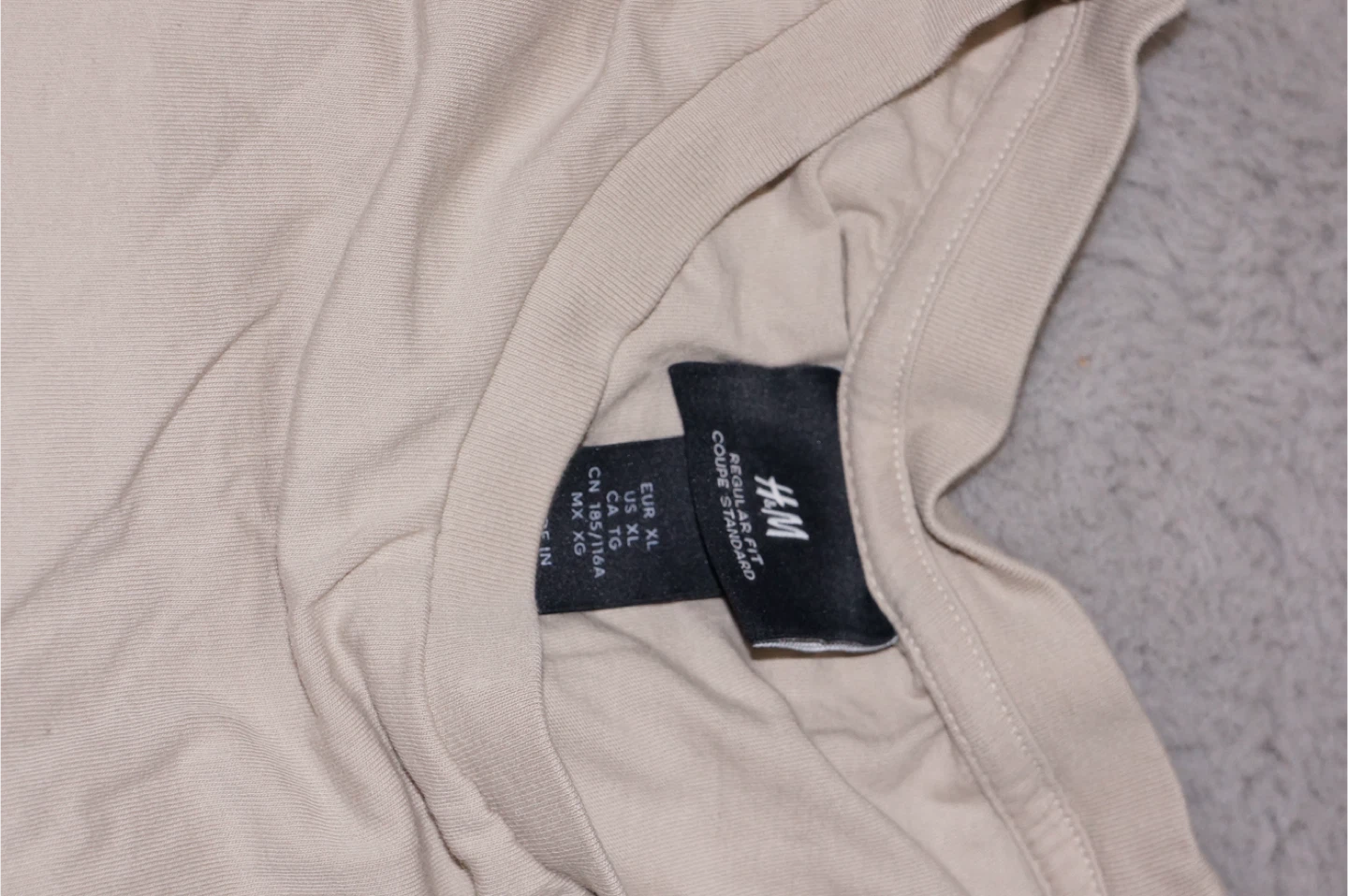 H&M Regular Fit T-Shirt - XL - Beige - photo 2