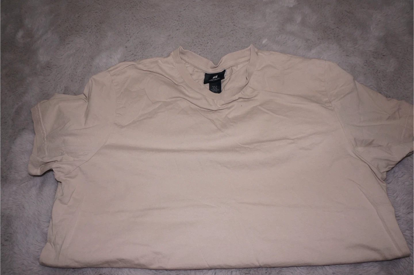H&M Regular Fit T-Shirt - XL - Beige