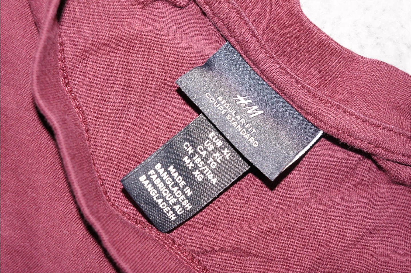 H&M Burgundy Regular Fit T-Shirt - XL - photo 4