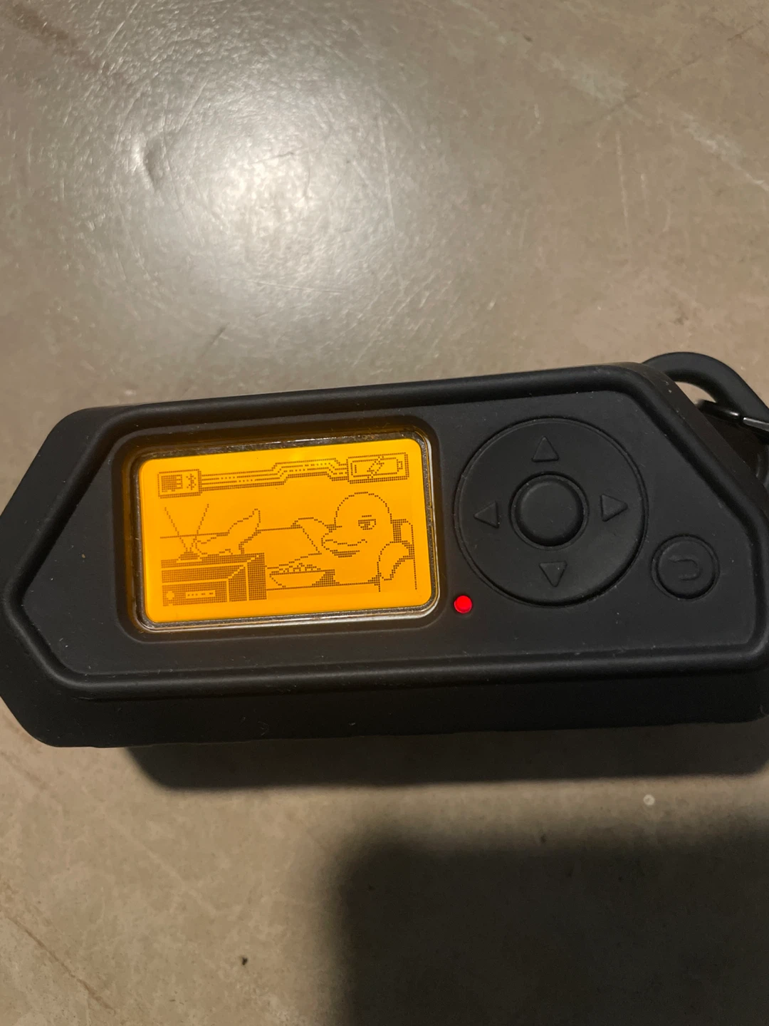 Black handheld retro gaming device