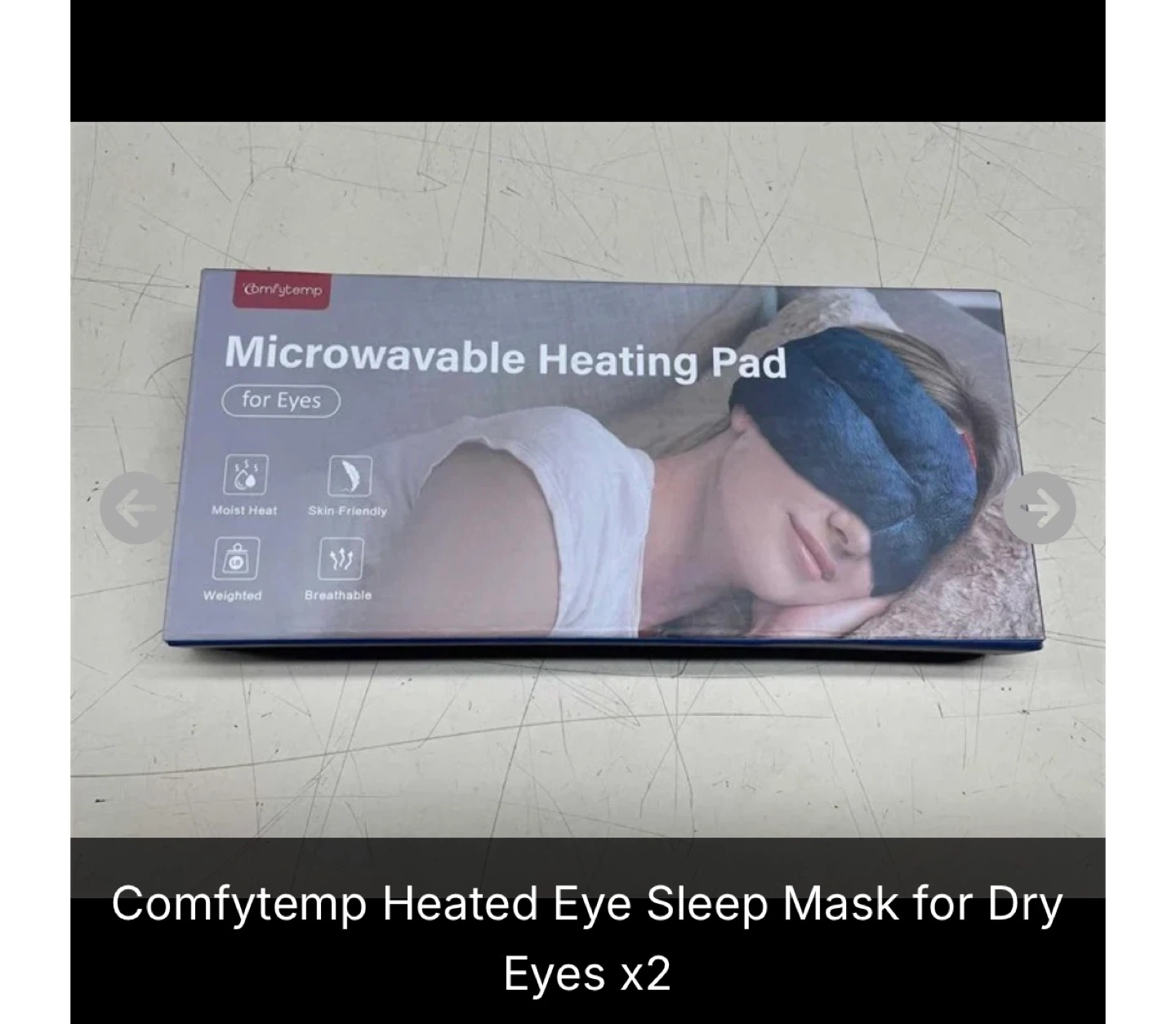 Comfytemp Heated Eye Sleep Mask for Dry Eyes x2 - photo 2