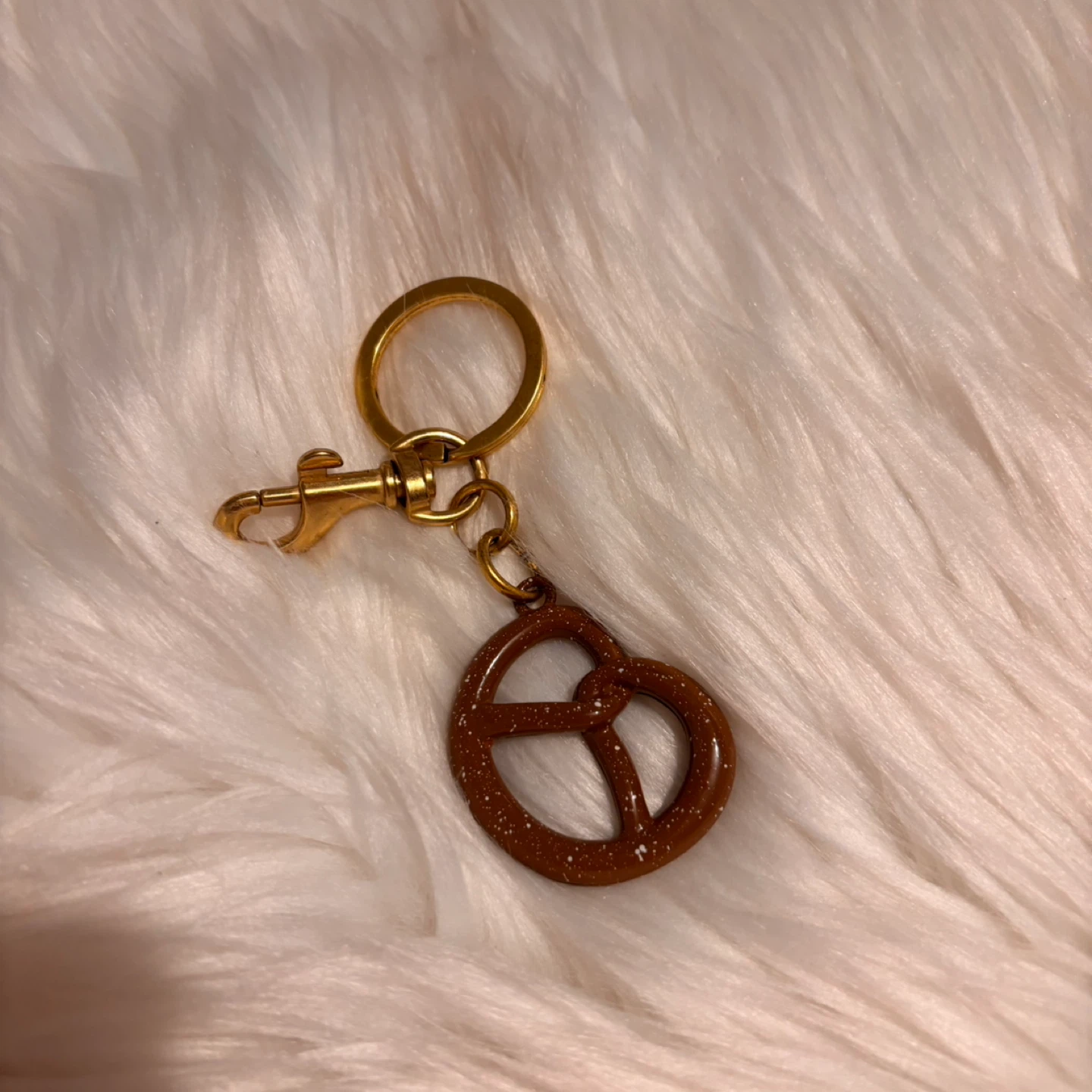Pretzel Charm Keychain