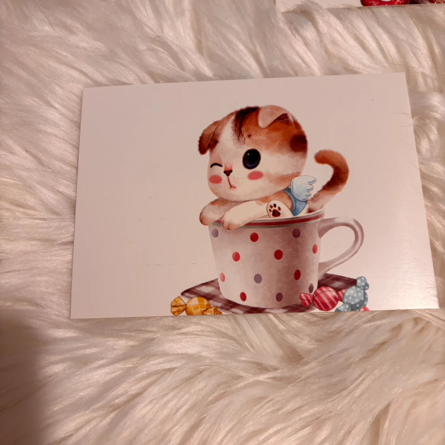 Set of 4 Cute Cat Postcards - photo 3