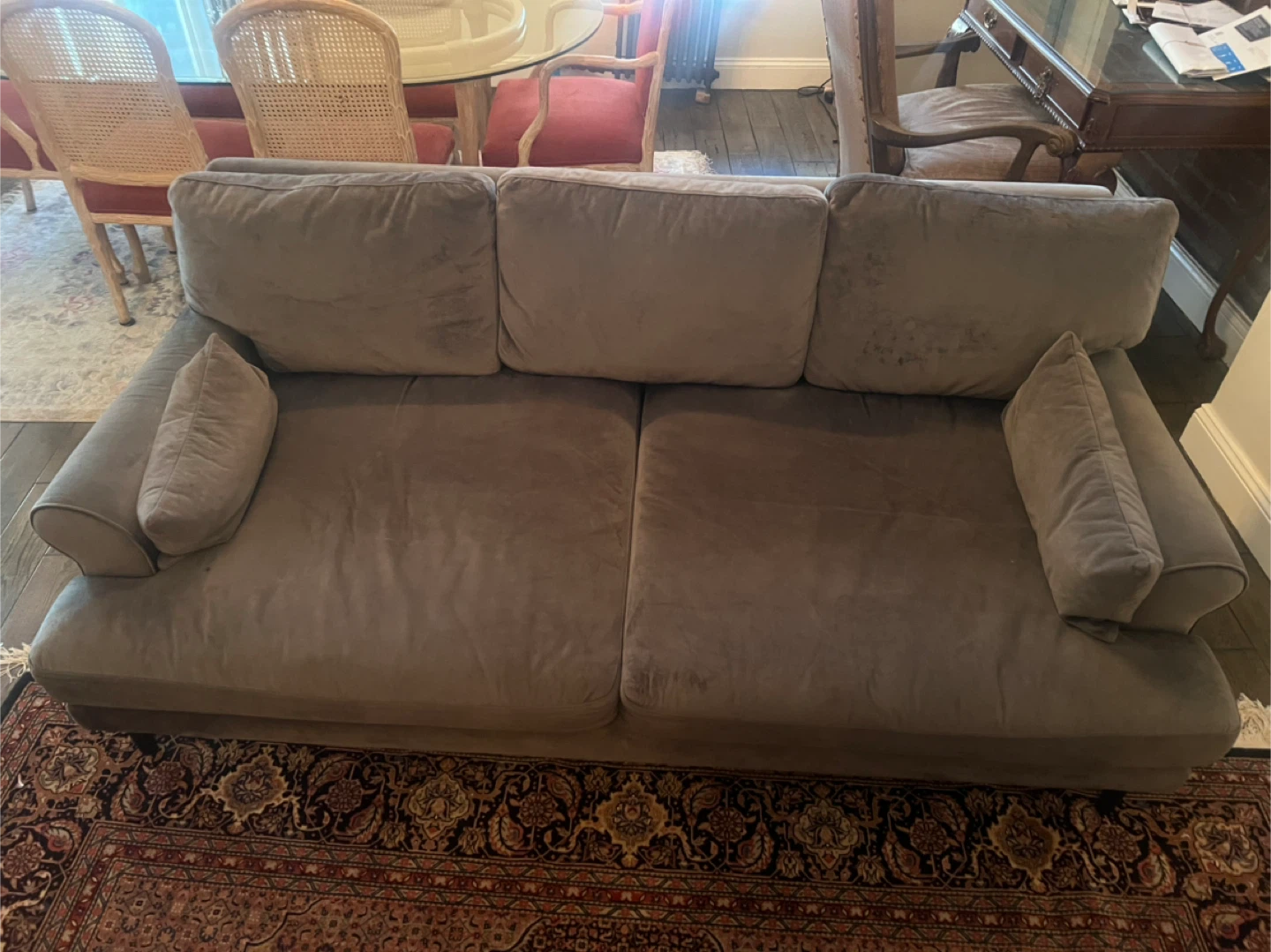 Gray Velvet Sofa - photo 2