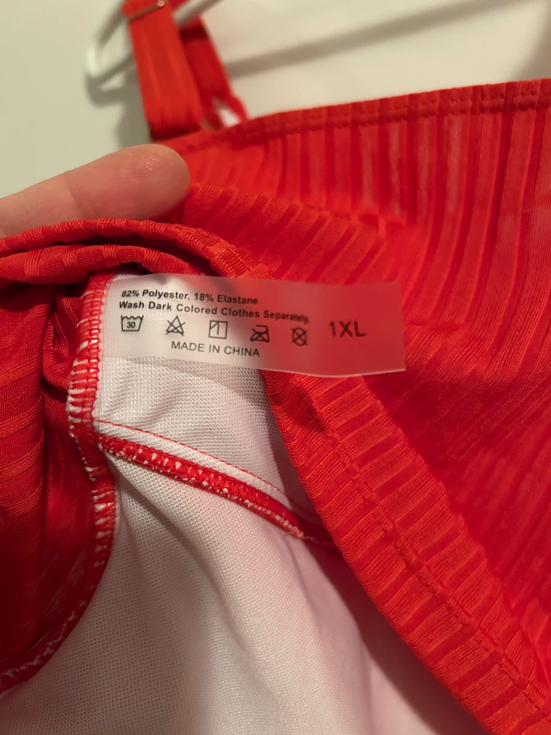 Red Ribbed Bikini Set - Size 1XL - photo 3