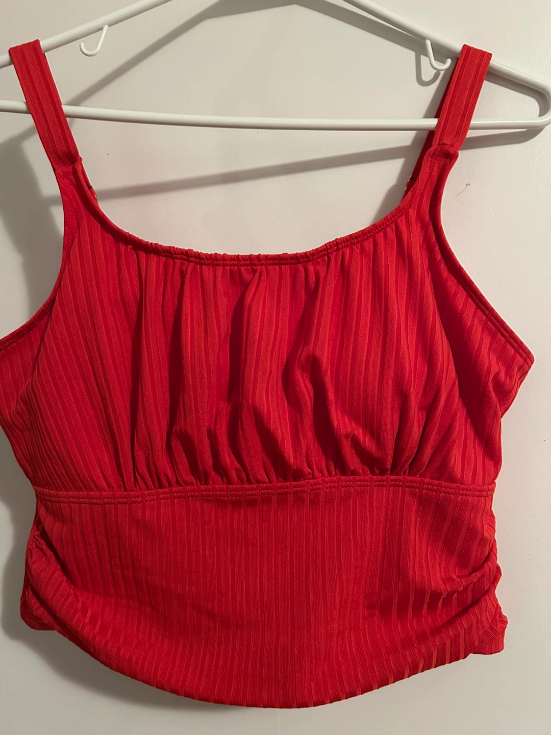Red Ribbed Bikini Set - Size 1XL