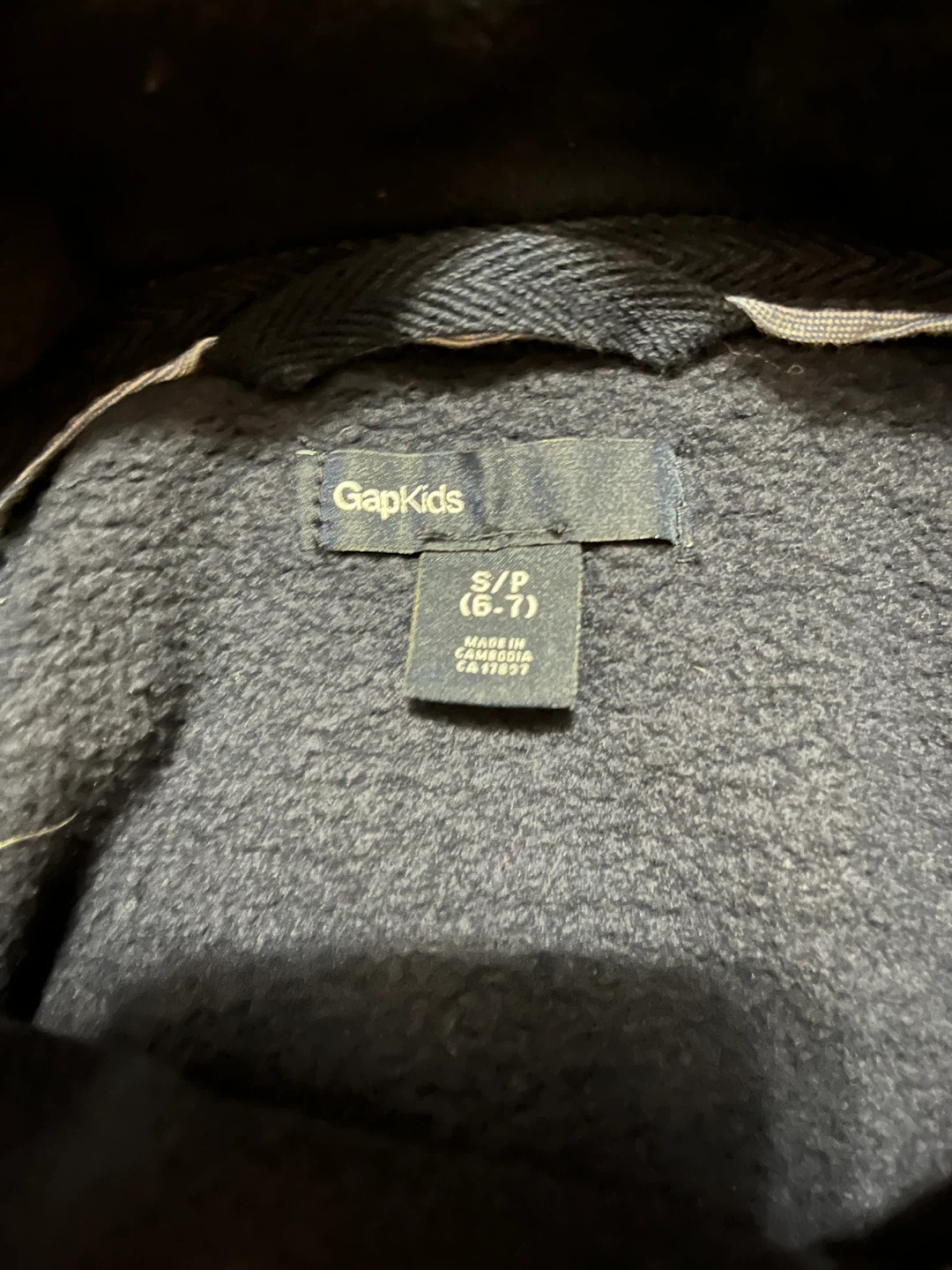 GapKids boys’ small shawl collar pullover, navy - photo 3